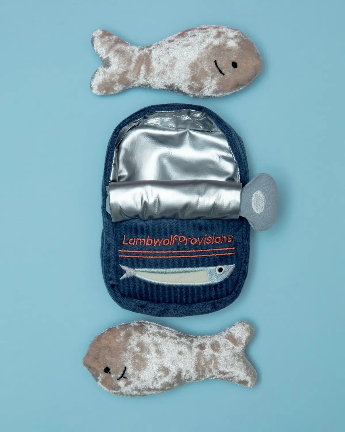 Sardines Plush Burrow Dog Toy 1
