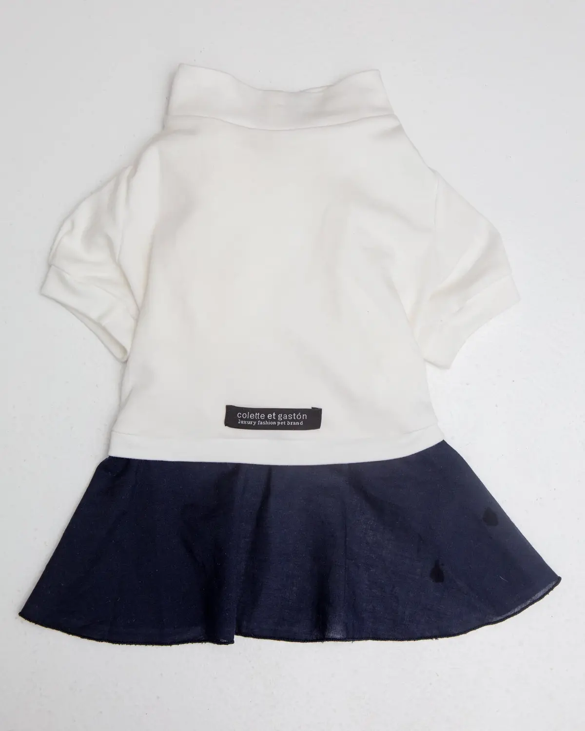 Soft Dog Dress In White & Navy (Final Sale) 1