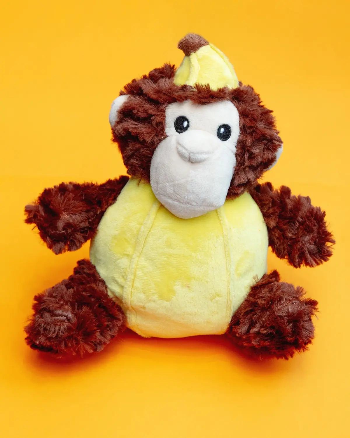 Banana Monkey Squeaky Plush Dog Toy 1