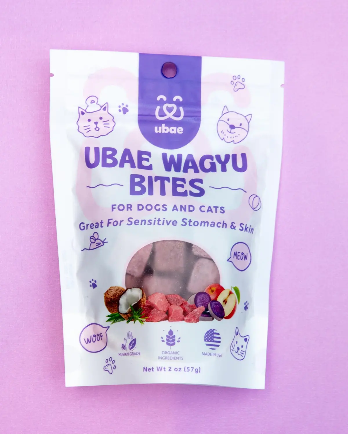 Ube Sweet Potato & Wagyu Beef Bites For Dogs & Cats (Made In The Usa) 1