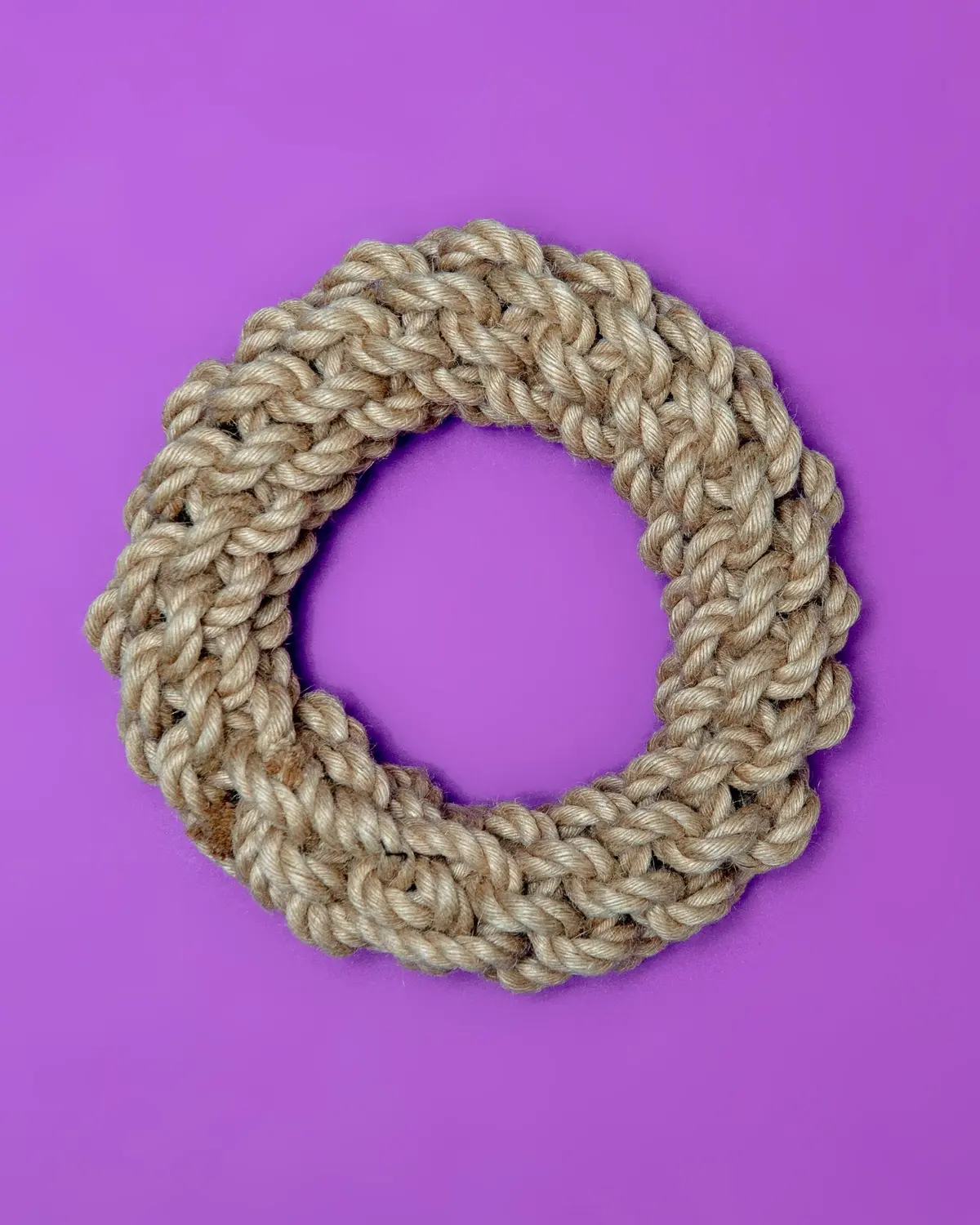 Natural Hemp Rope Ring Dog Toy 1