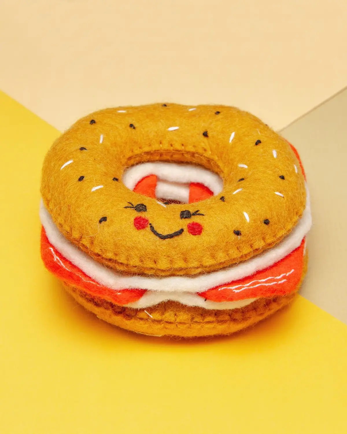 Wool Bagel Squeaky Dog Toy 1