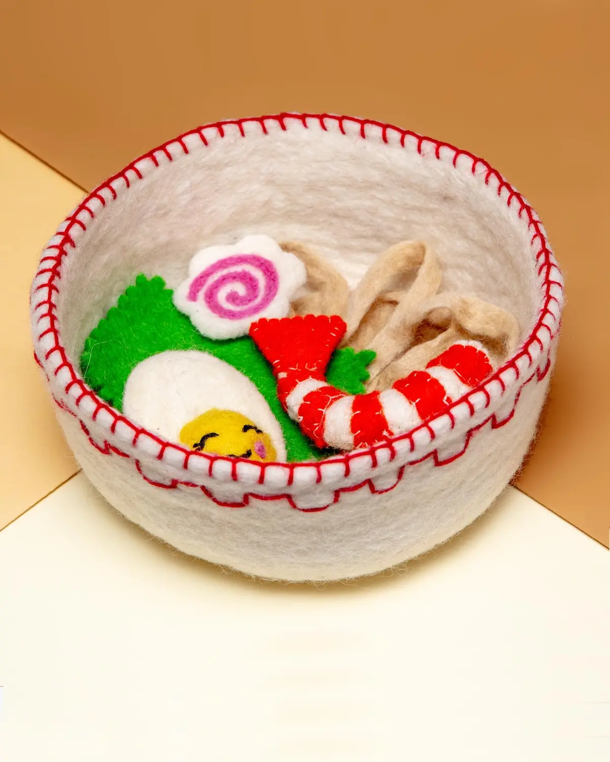 Wool Ramen Bowl Dog Toy 1