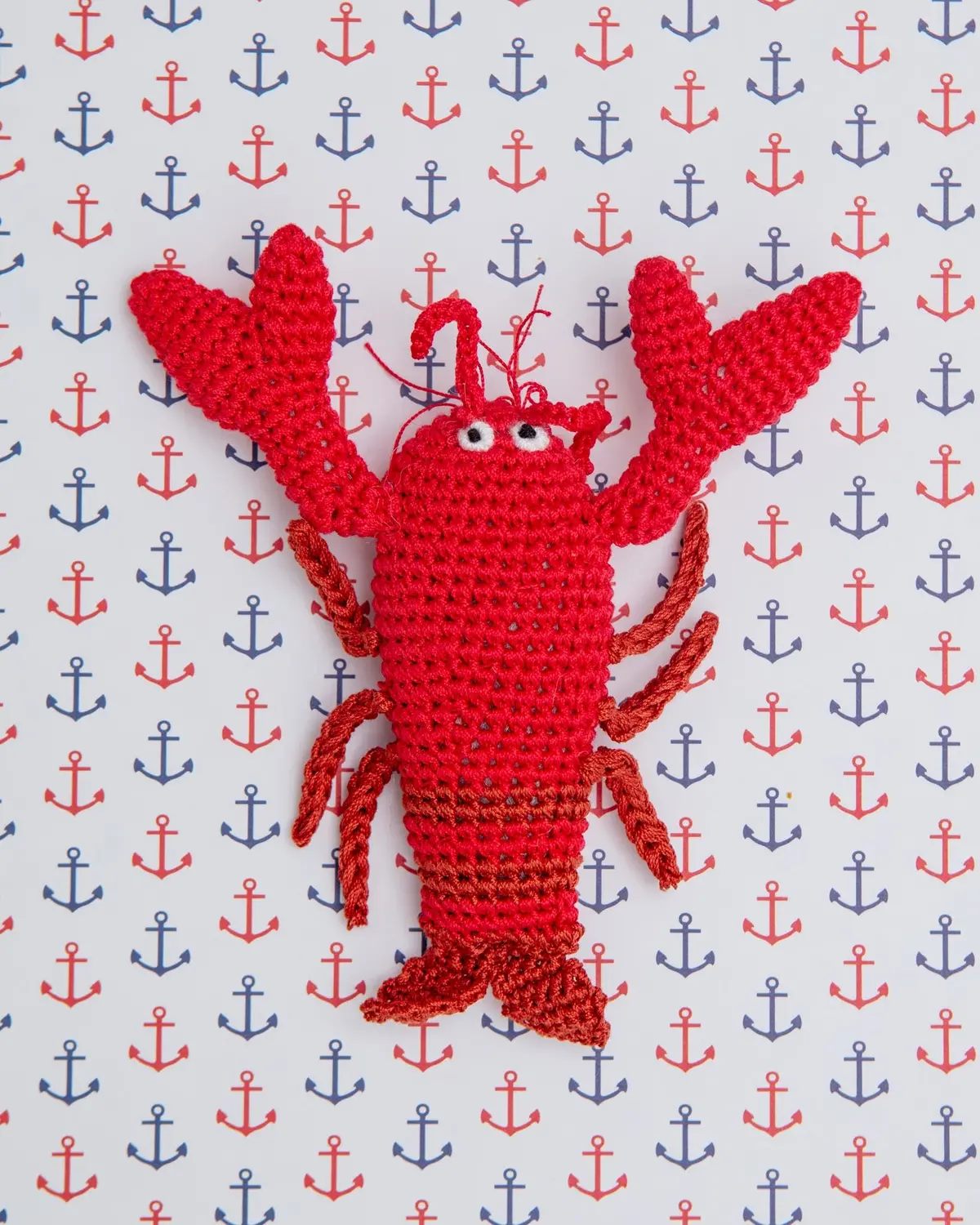 Lurch The Lobster Organic Knit Squeaky Dog Toy 1