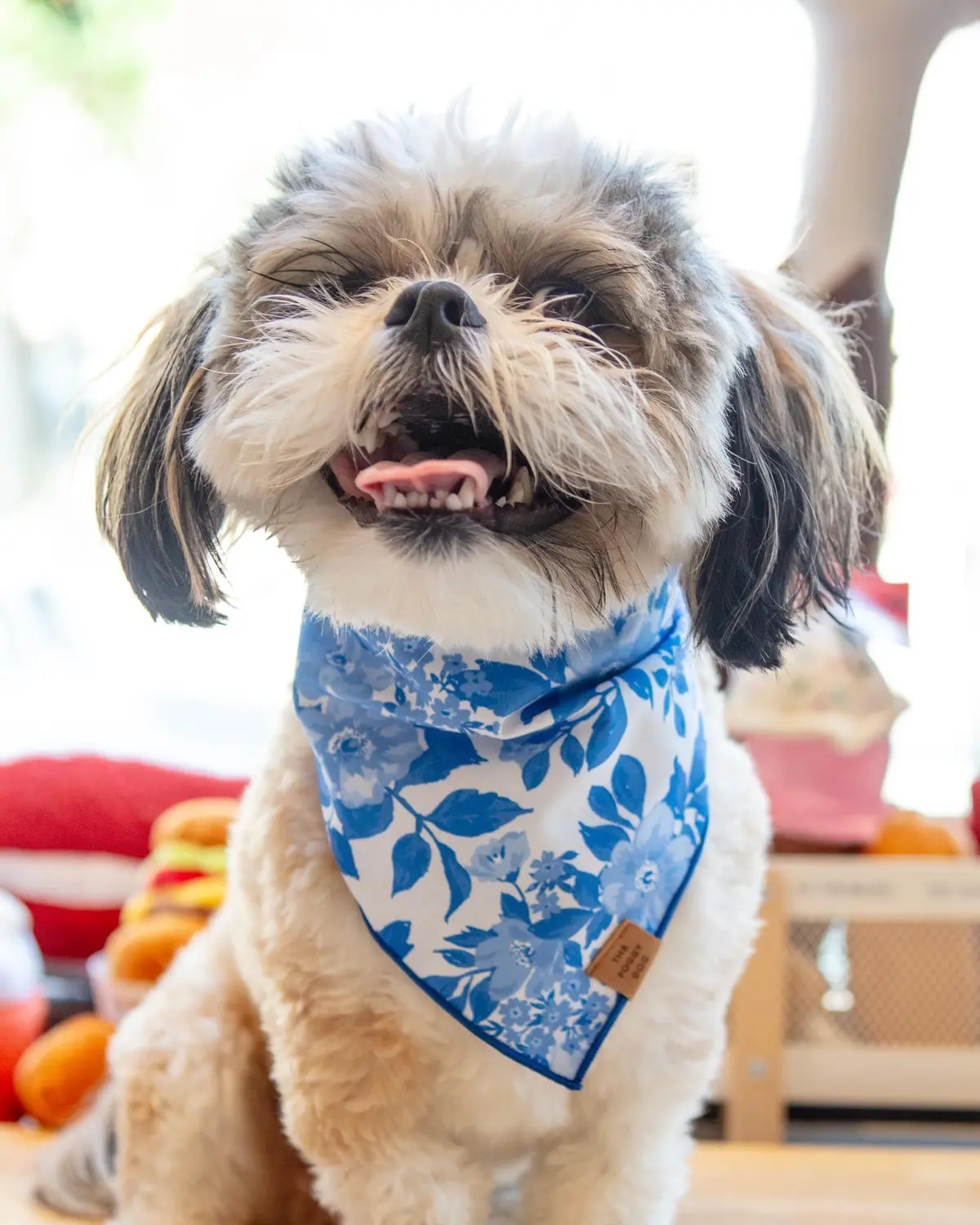 Blue Roses Spring Dog Bandana (Made In The Usa) (Final Sale) 1