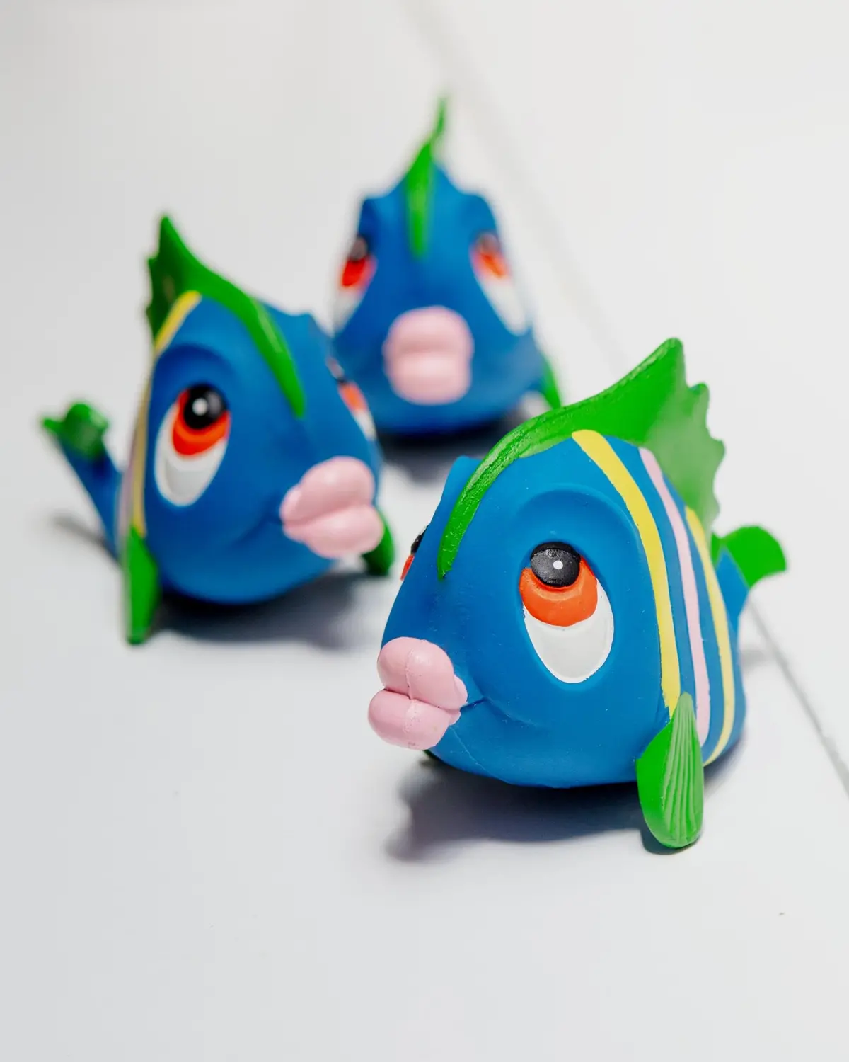 Multicolor Squeaky Rubber Fish Dog Toy 1