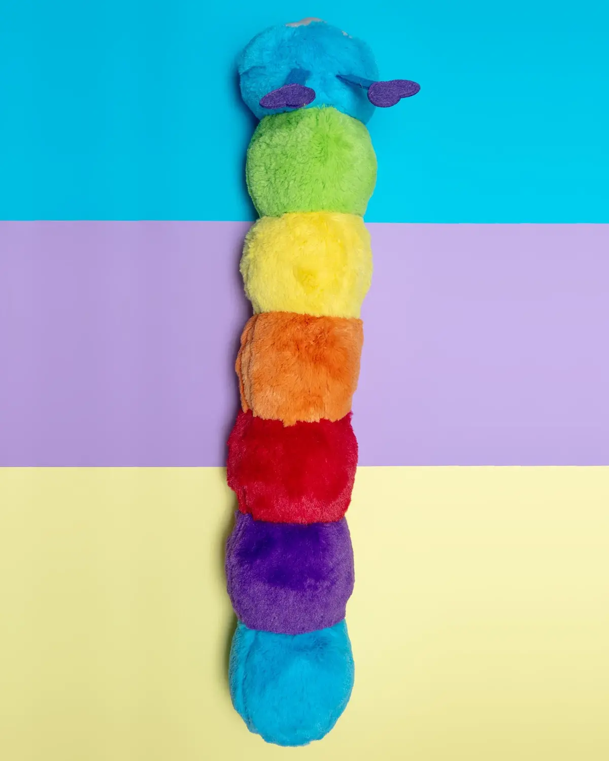 Don't Bug Me Rainbow Caterpillar Squeaky Plush Dog Toy 1