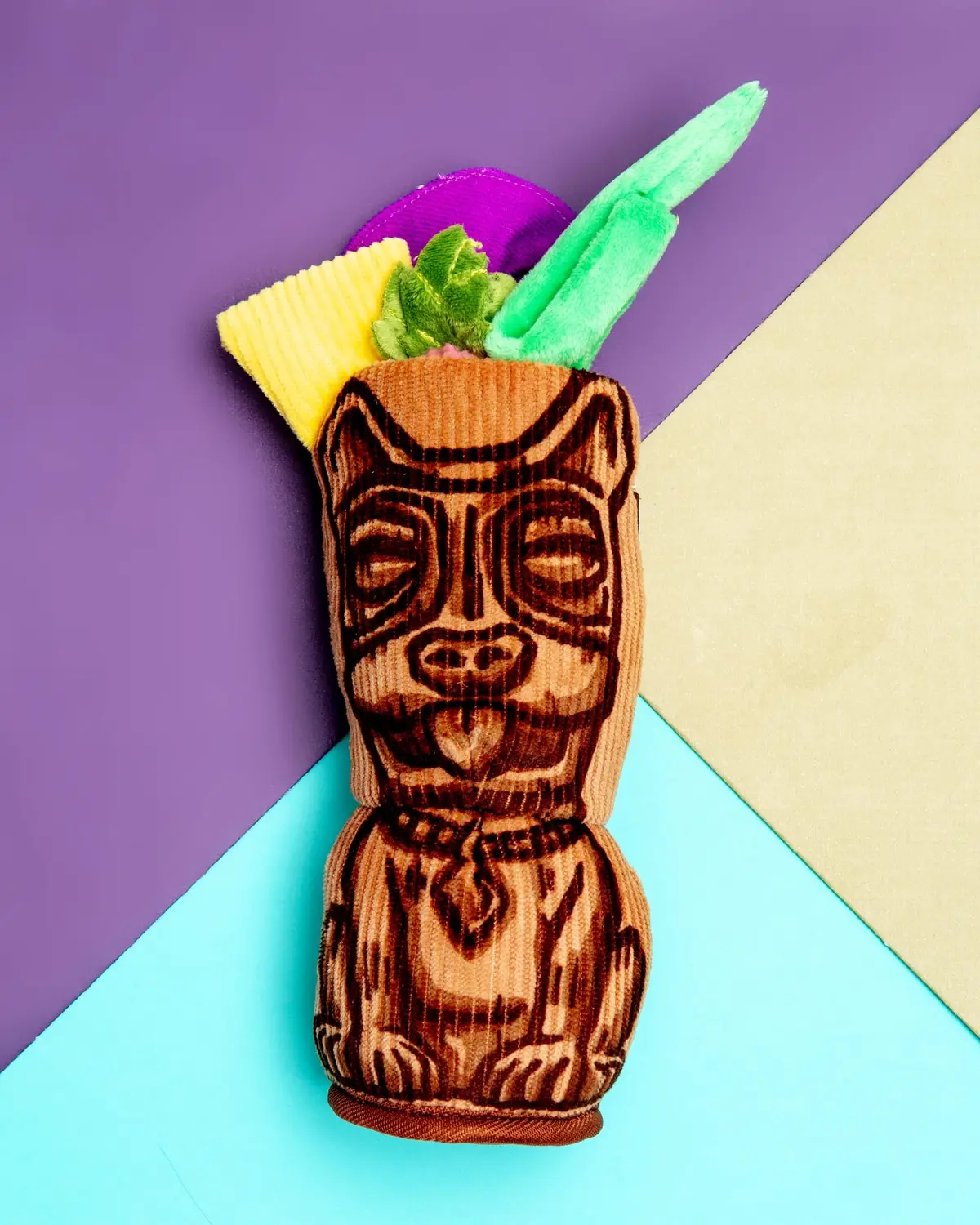 Tiki Time Squeaky Plush Dog Toy 1