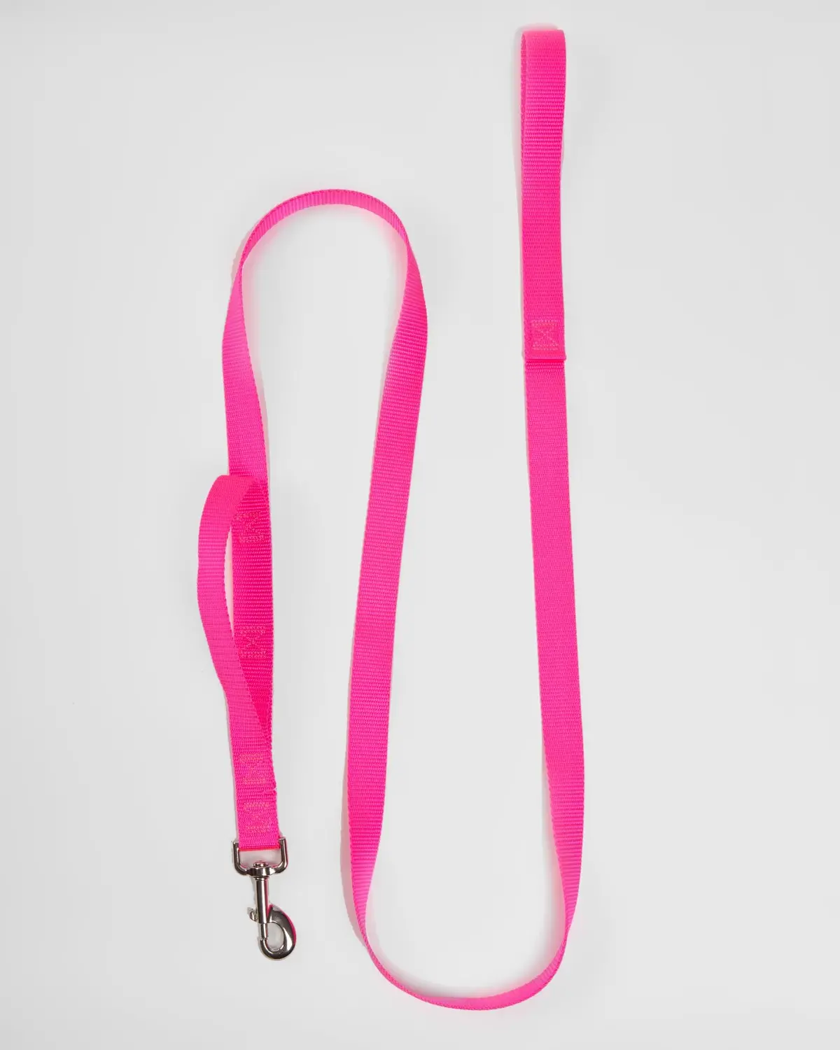 Nylon Dog Leash In Neon Pink (Made In The Usa) 1