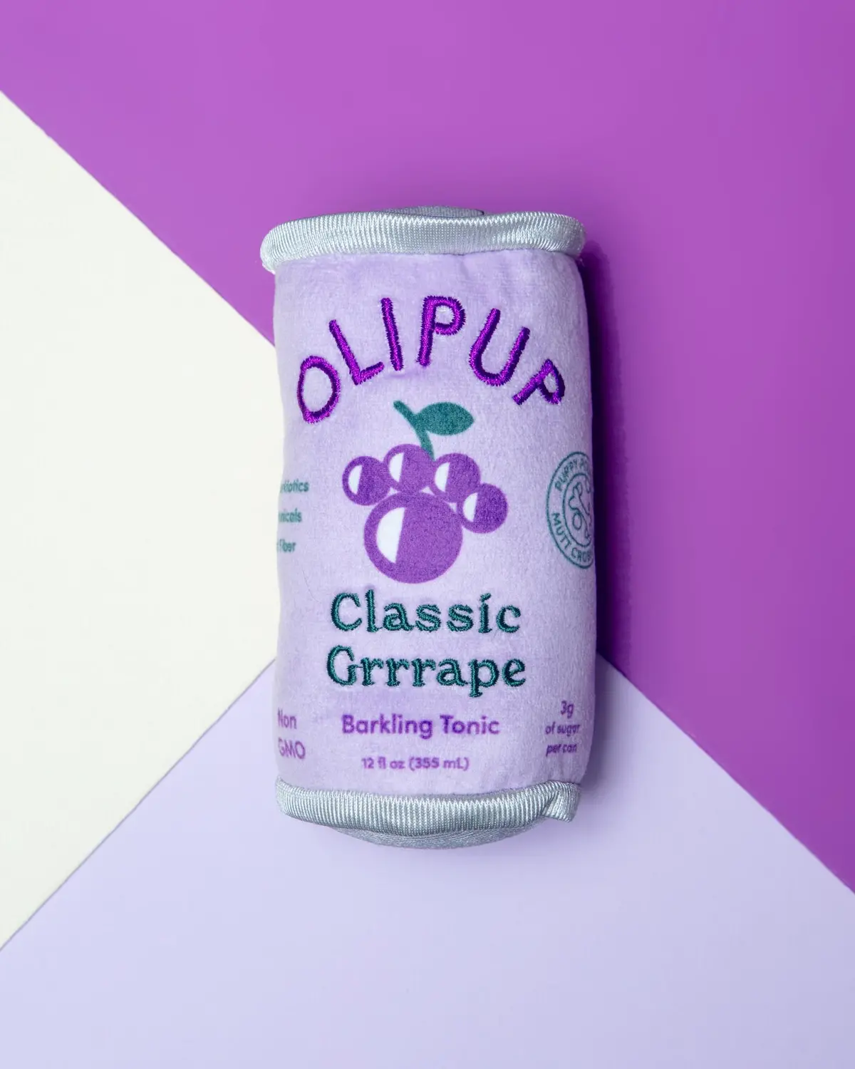 Olipup Grape Squeaky Plush Dog Toy 1