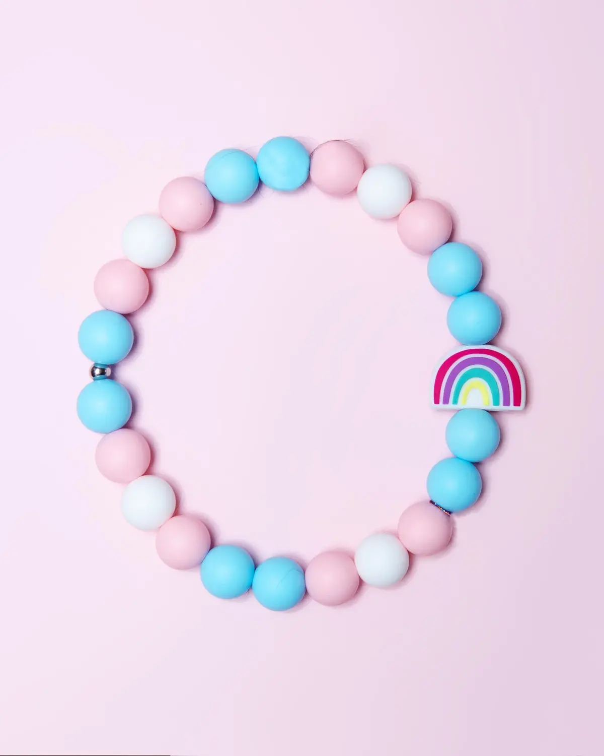 Silicone Beaded Necklace For Dogs W/ Charm (Made In The Usa) 1