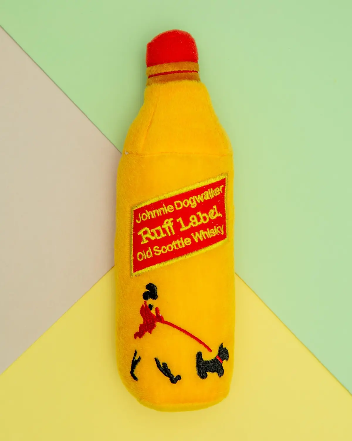 Johnnie Dogwalker Ruff Label Squeaky Plush Dog Toy 1