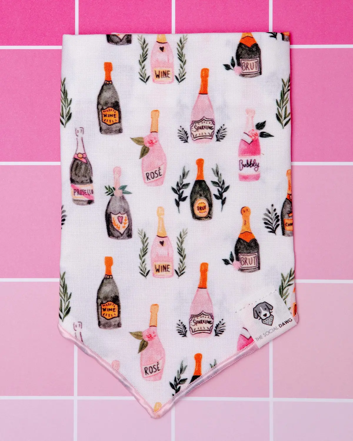 Champagne Bubbly Dog Bandana<Br>(Made In The Usa) 1