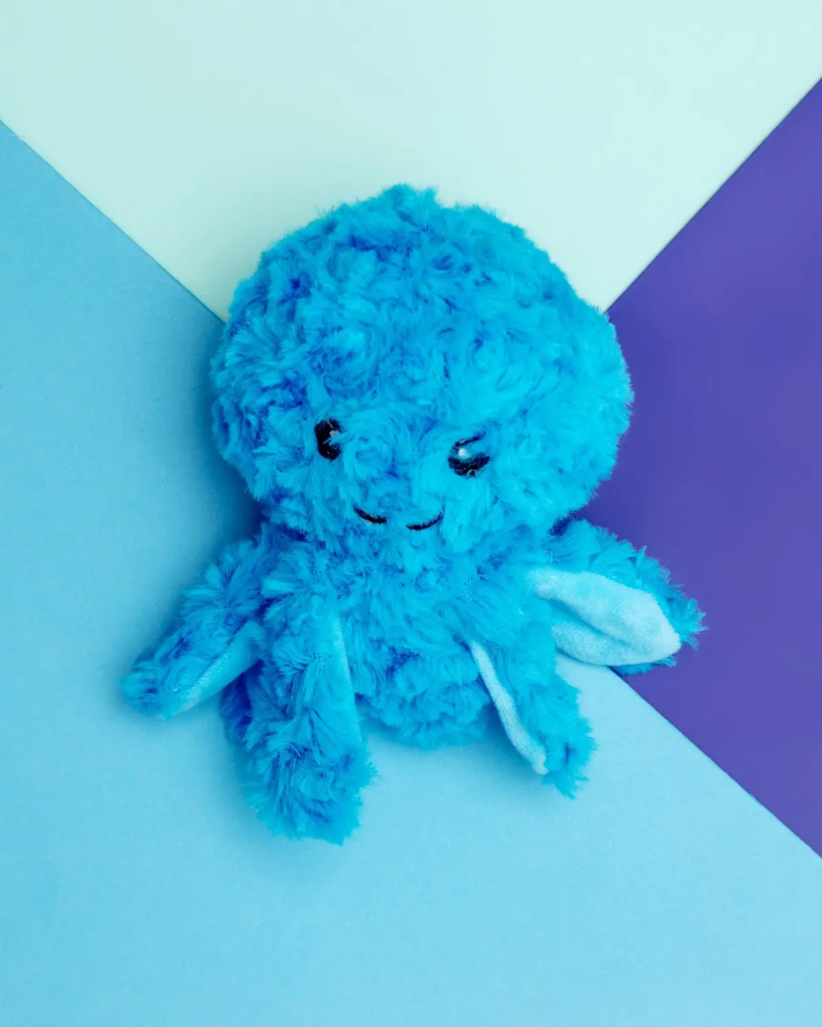 Ez Squeaky Octopus Ball Dog Toy In Blue (4") 1