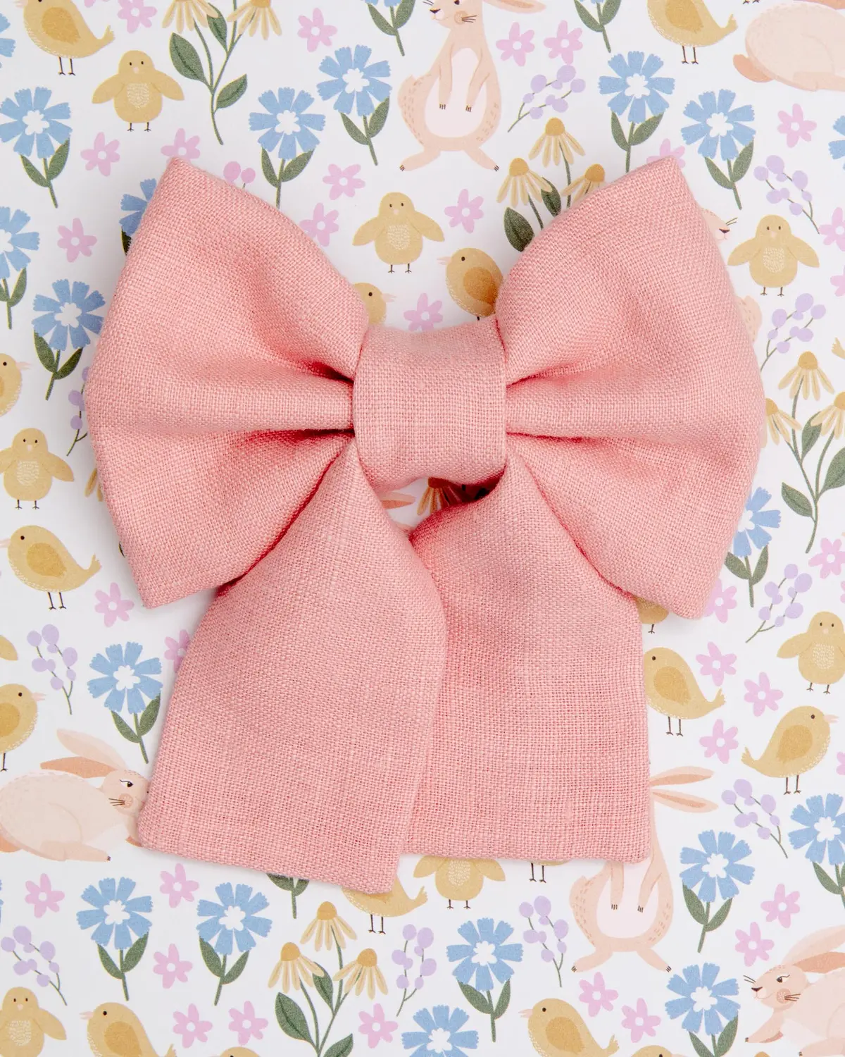 Peach Pink Linen Dog Sailor Bow Tie<Br>Made In The Usa) 1