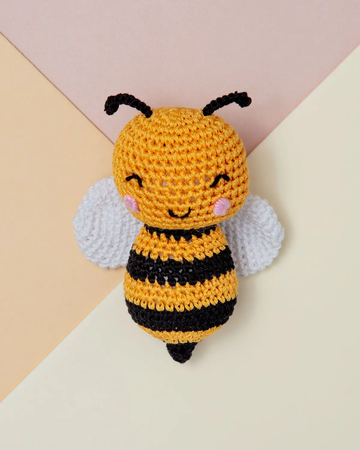 Baby Bumblebee Squeaky Knit Dog Toy 1