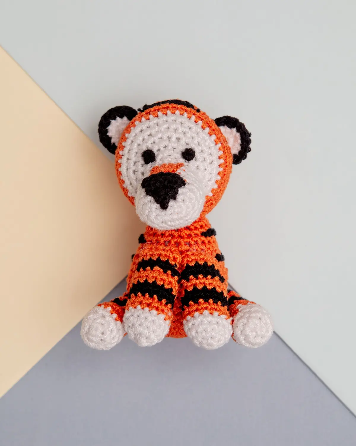 Tiny Tiger Squeaky Knit Dog Toy 1