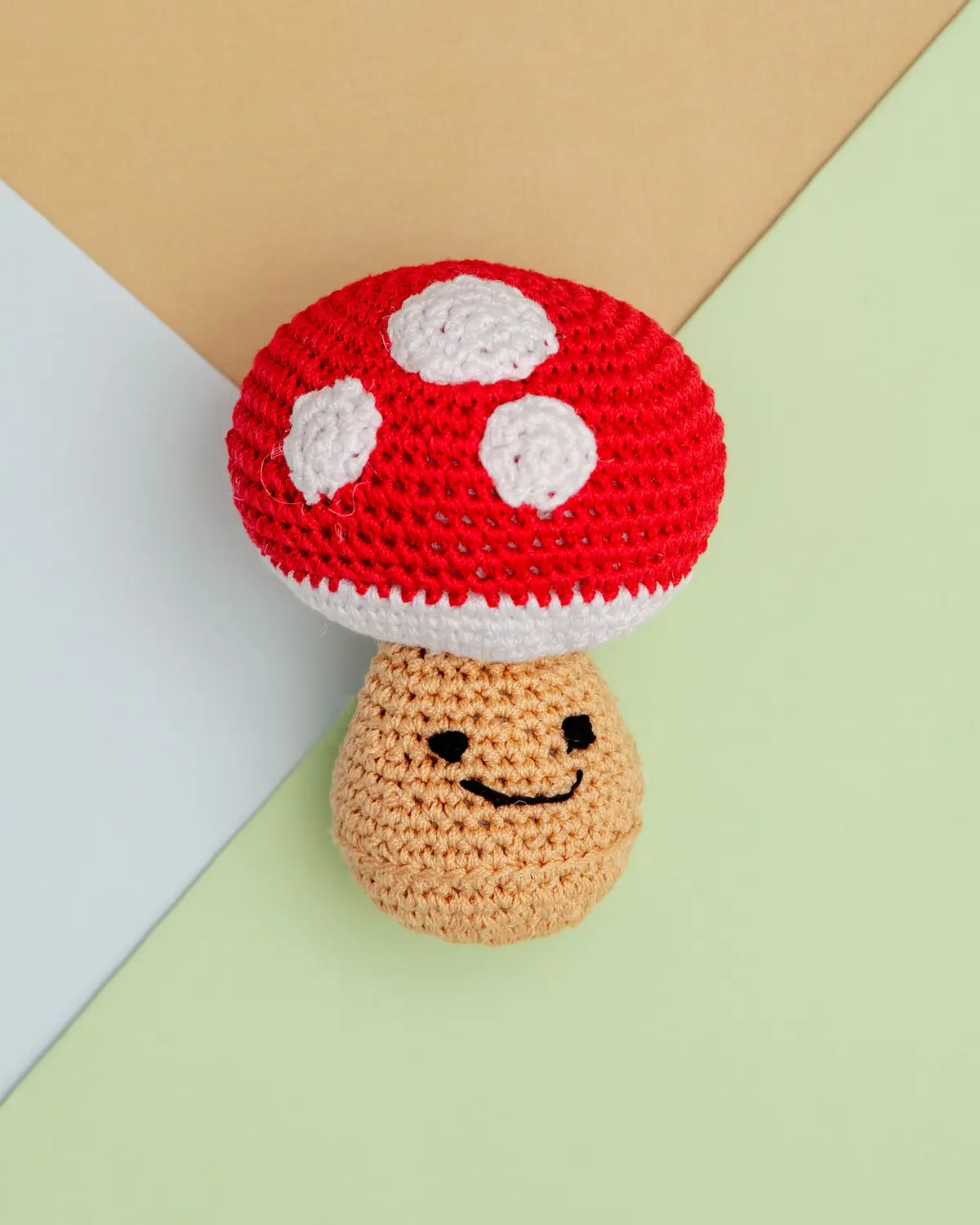 Mini Mushroom Squeaky Knit Dog Toy 1