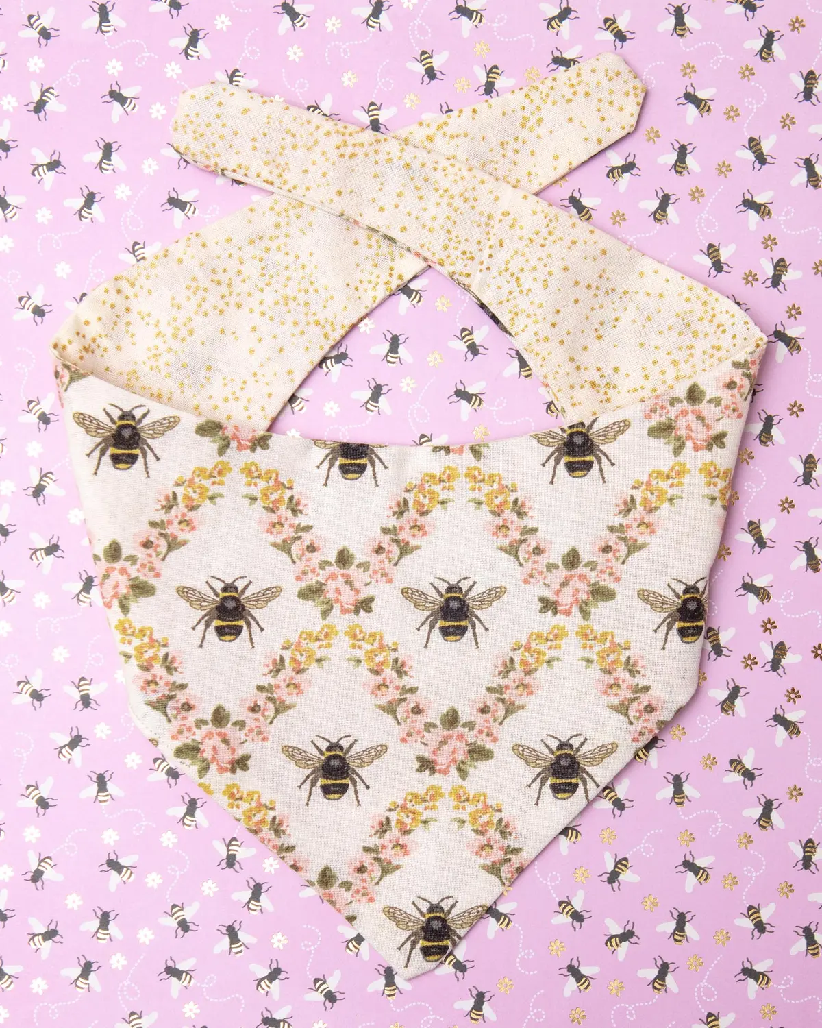 Bee Golden Bandana <Br> (Made In The Usa) (Final Sale) 1