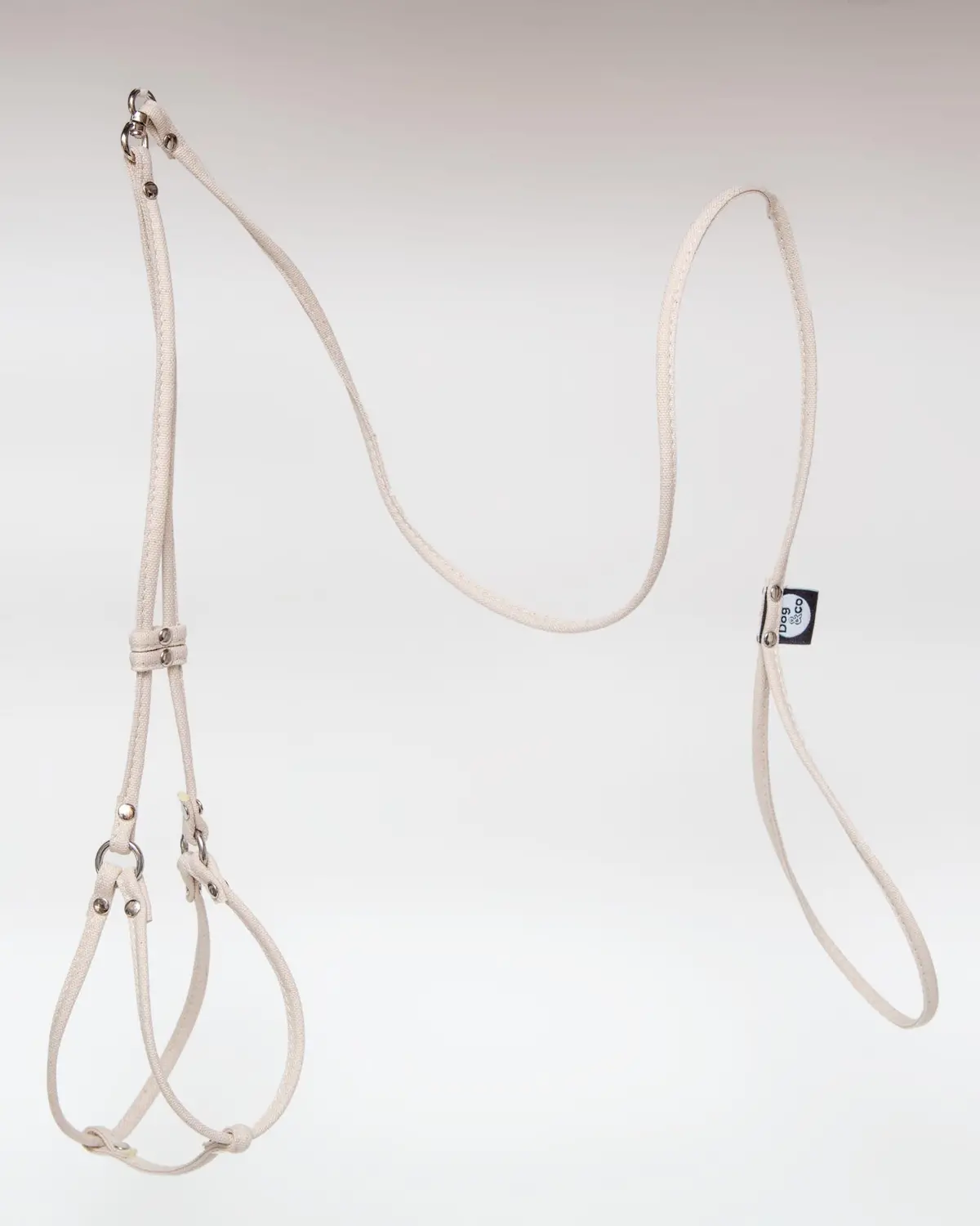 Step-In Adjustable Dog Harness In Natural Canvas (Made In The Usa) 1