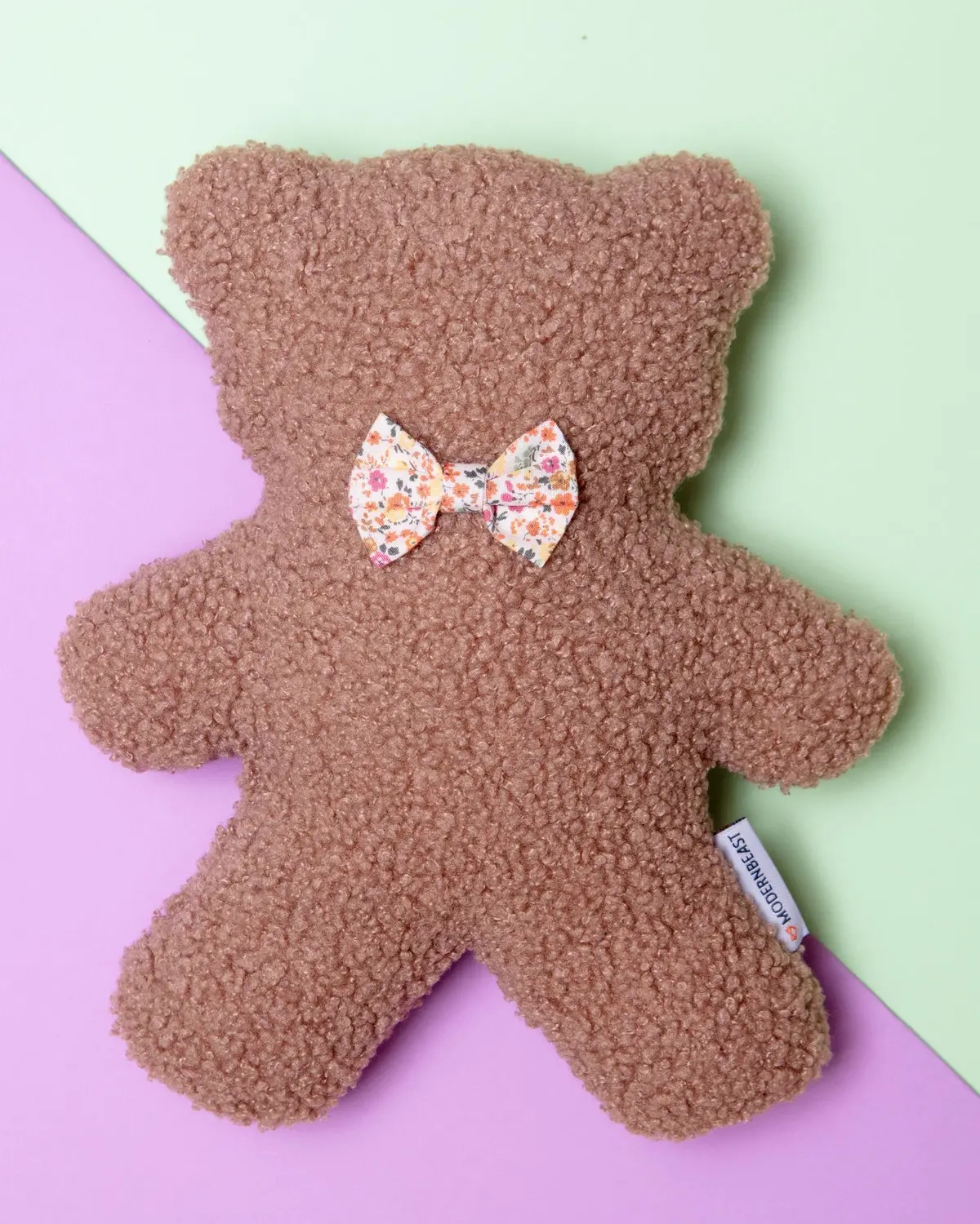 Lavender Brown Bear Plush Dog Toy (Made In The Usa) 1