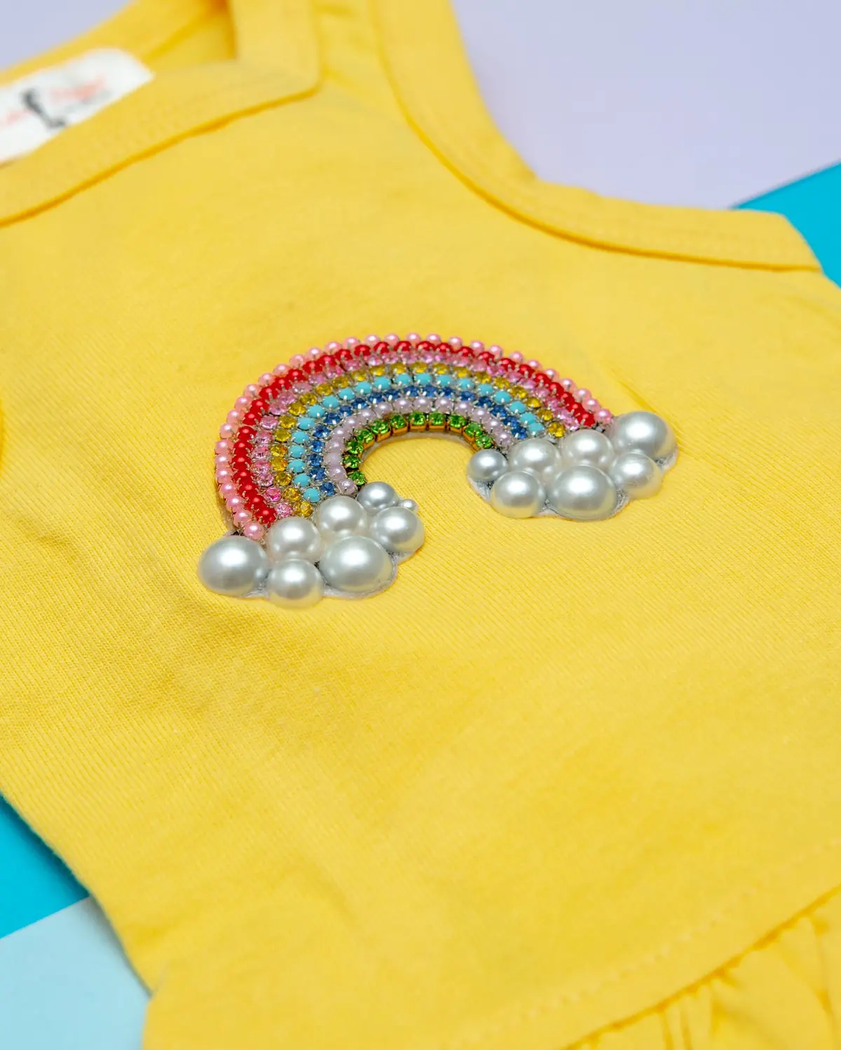 Rainbow Dog Dress In Yellow (Clearance) 2