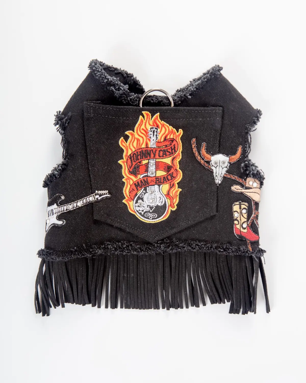 Black Denim Cowboy Dog Harness (Made In The Usa) (Final Sale) 1