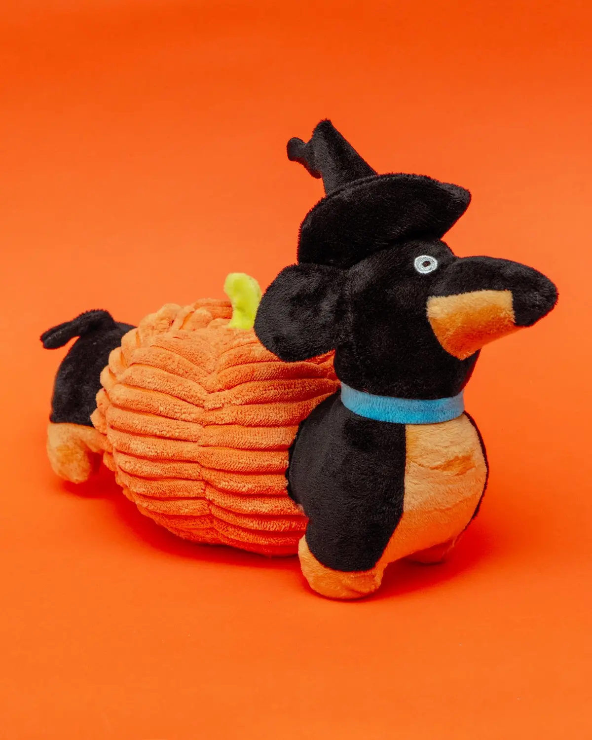 Dog-O-Lantern Dog In Pumpkin Squeaky & Crinkle Plush Toy 1