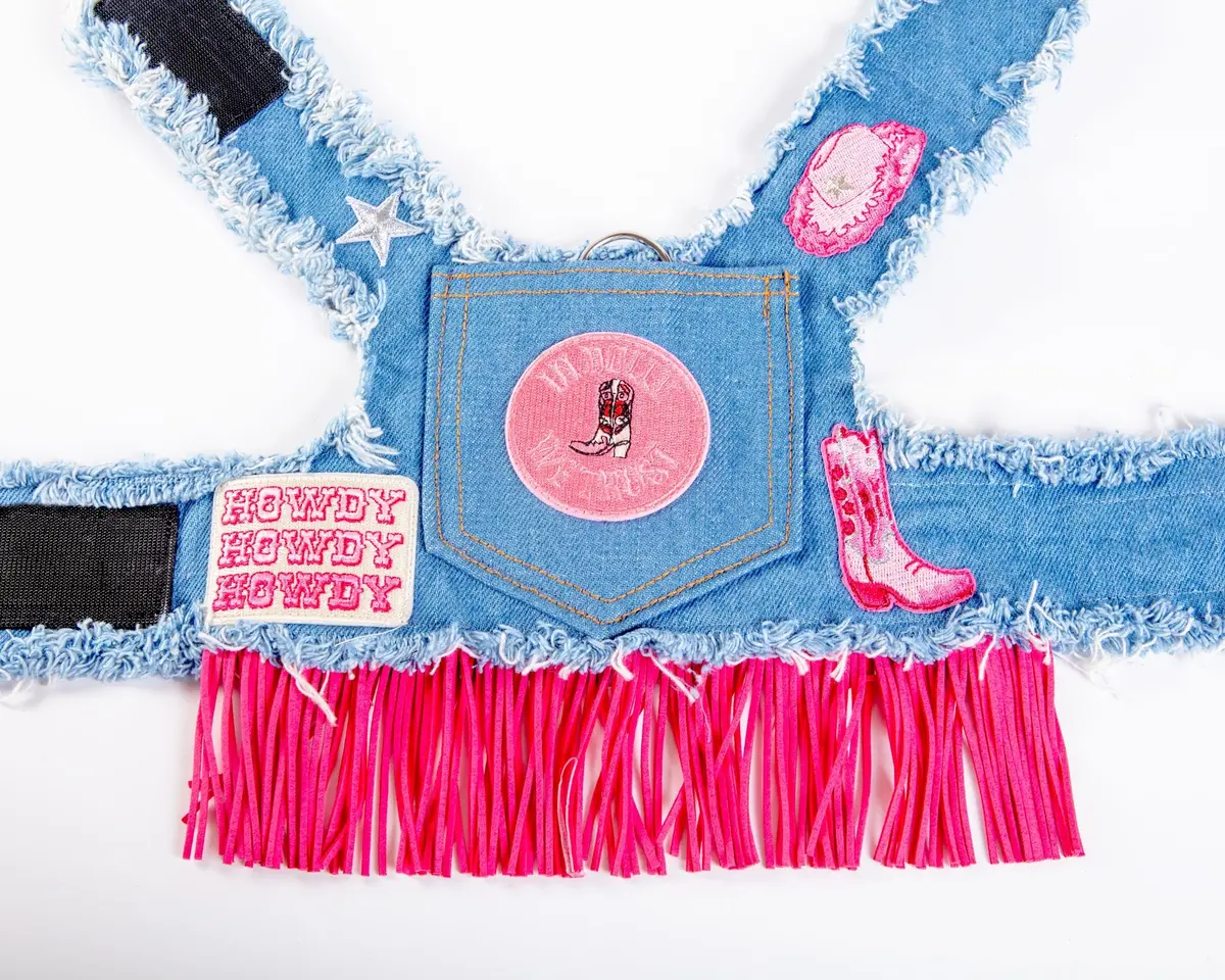 Denim Cowgirl Dog Harness (Made In The Usa) (Final Sale) 3