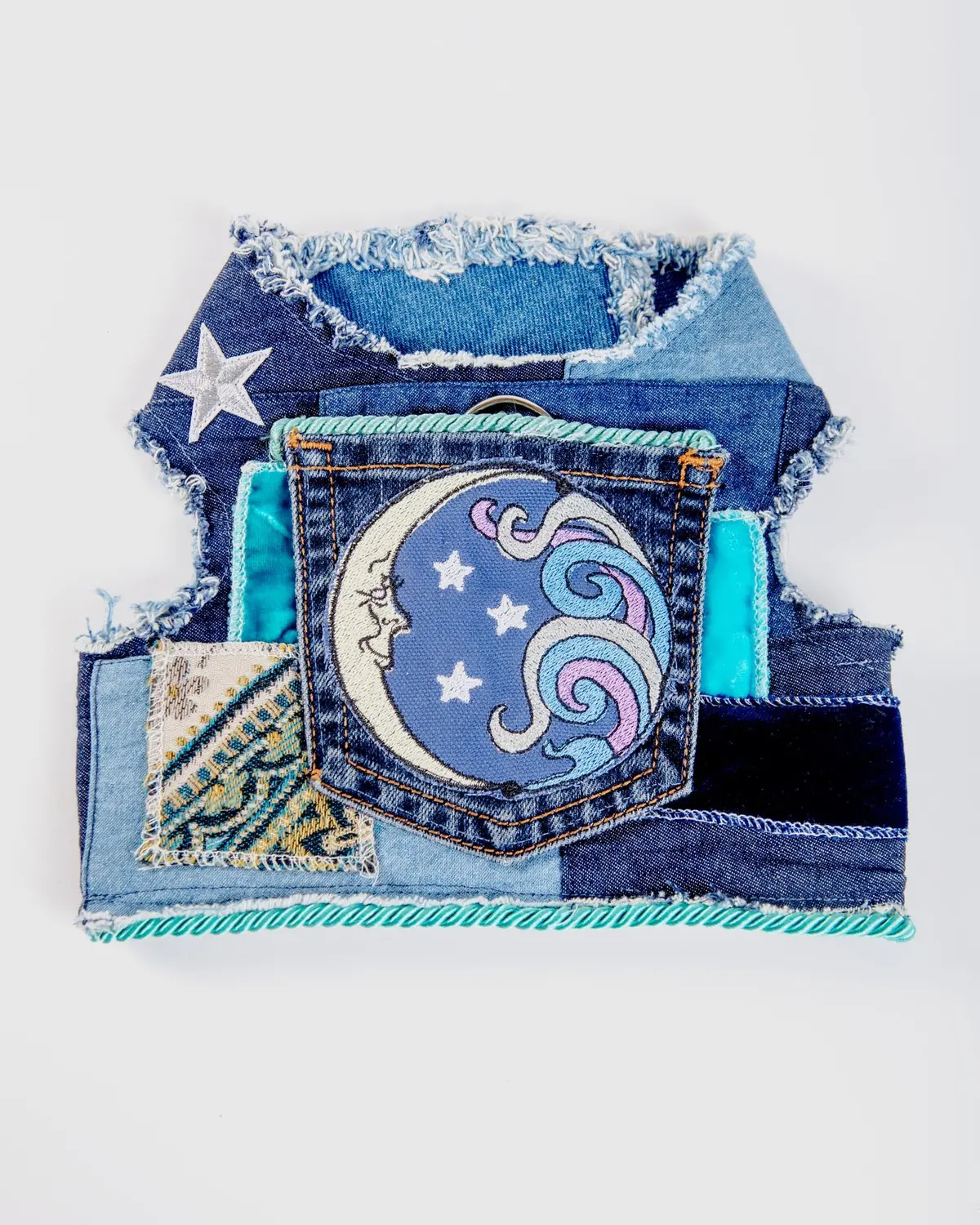 Celestial Denim Harness Vest For Dogs (Made In The Usa) (Final Sale) 1