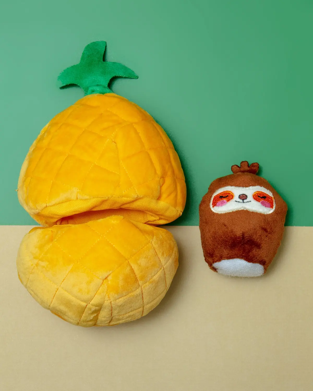 Pineapple Sloth Interactive Squeaky Toy << Final Sale >> 1