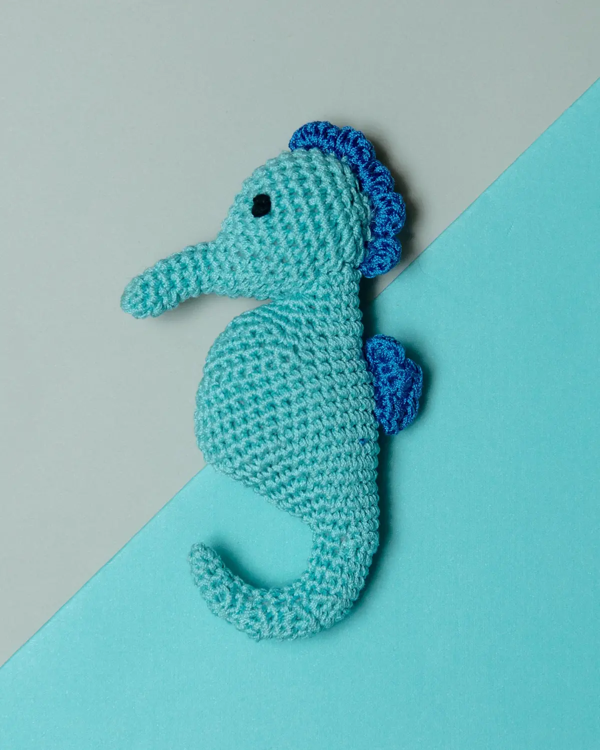 Salty The Seahorse Organic Knit Dog Toy 1
