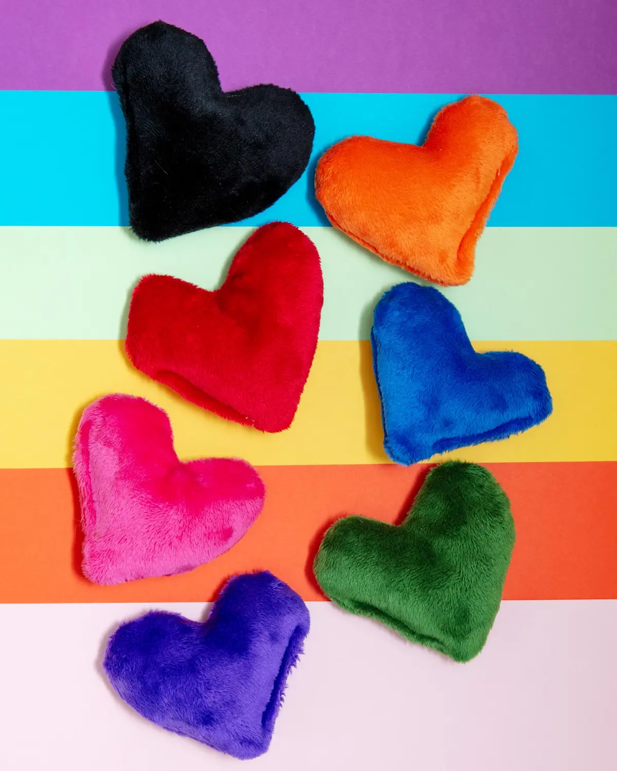 Mini Heart Squeaky Plush Dog Toy 1