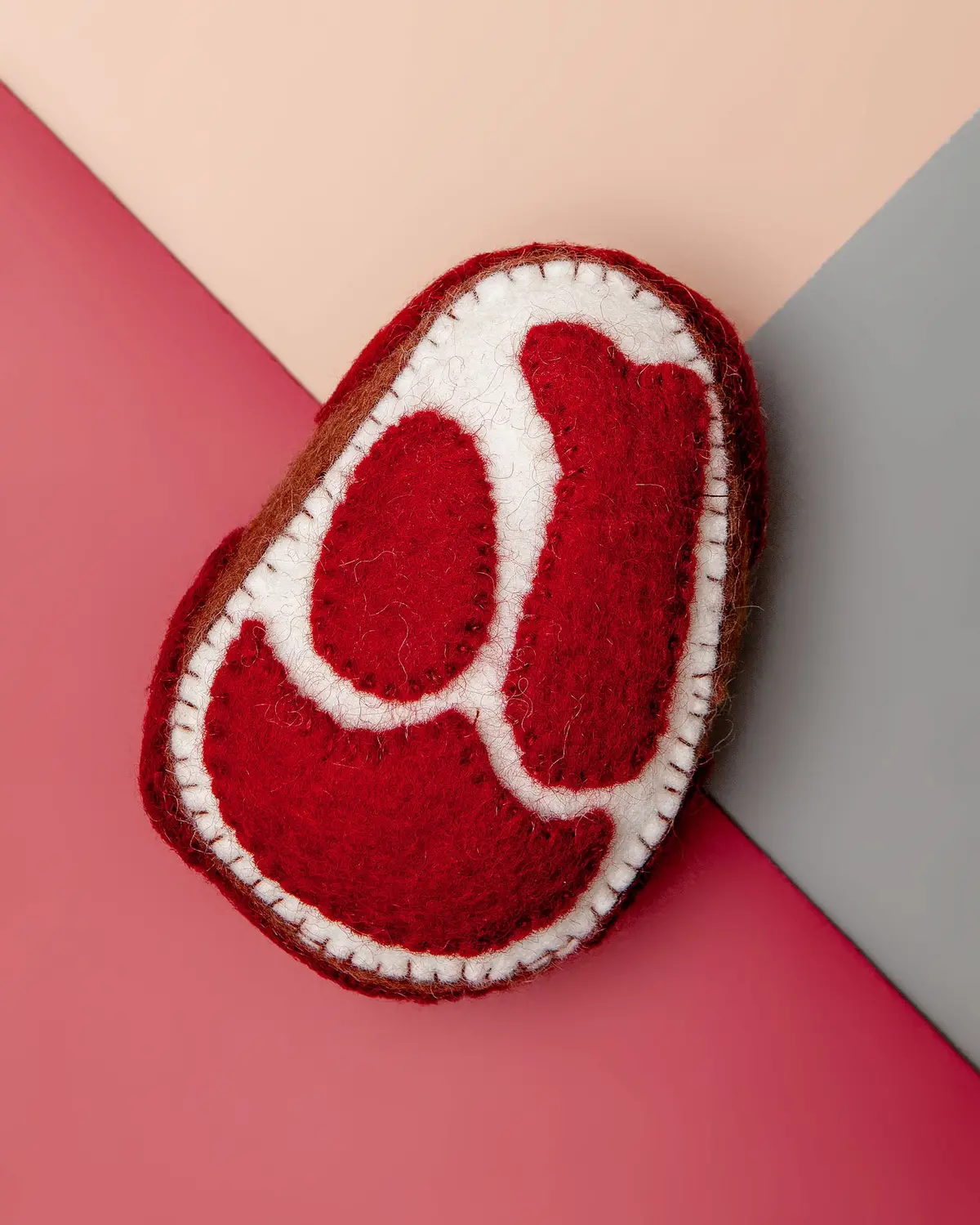 Boiled Wool Steak Dog Toy  << Final Sale >> 1