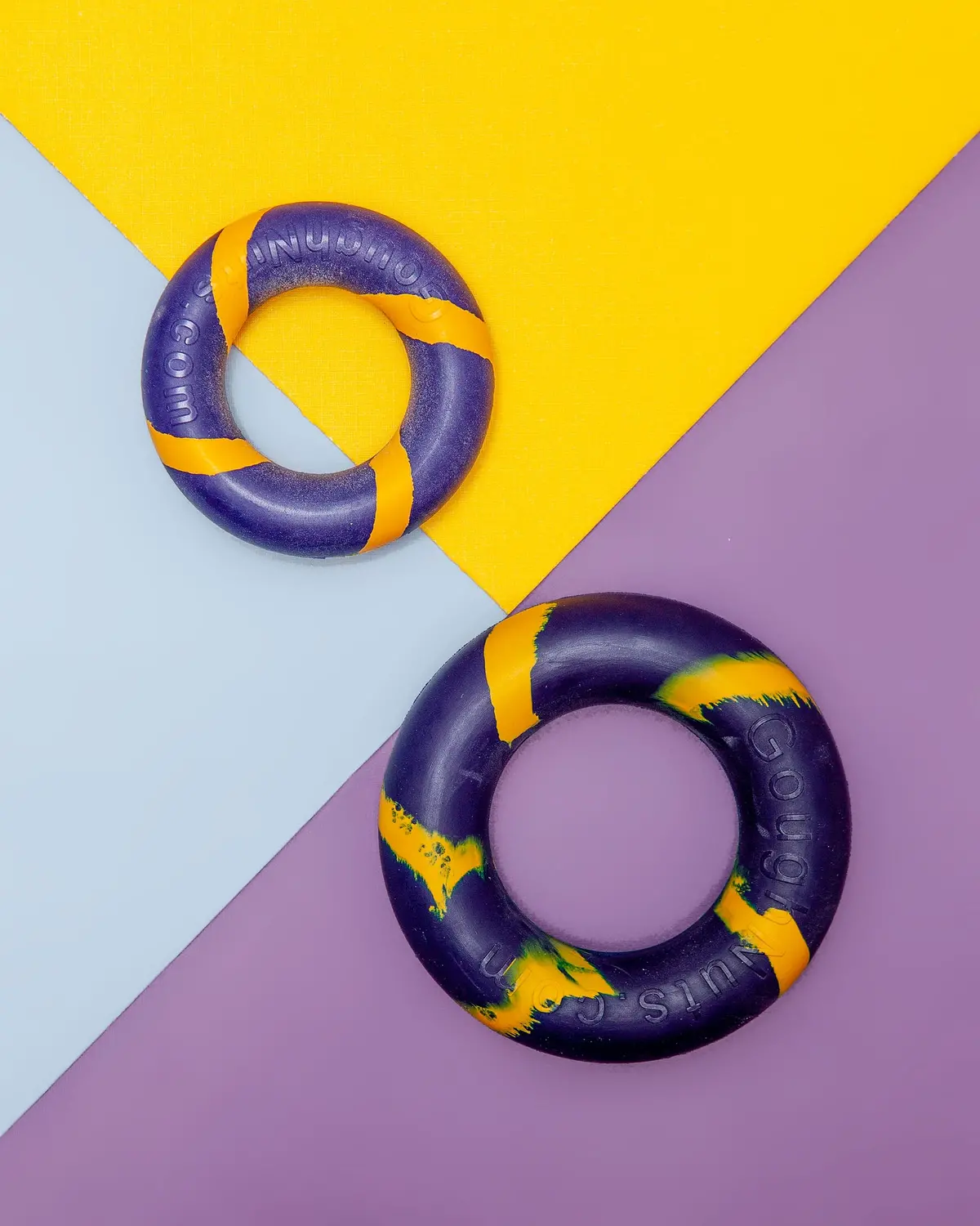 Blue Lite Bite Rubber Ring Dog Toy (Made In The Usa) 1