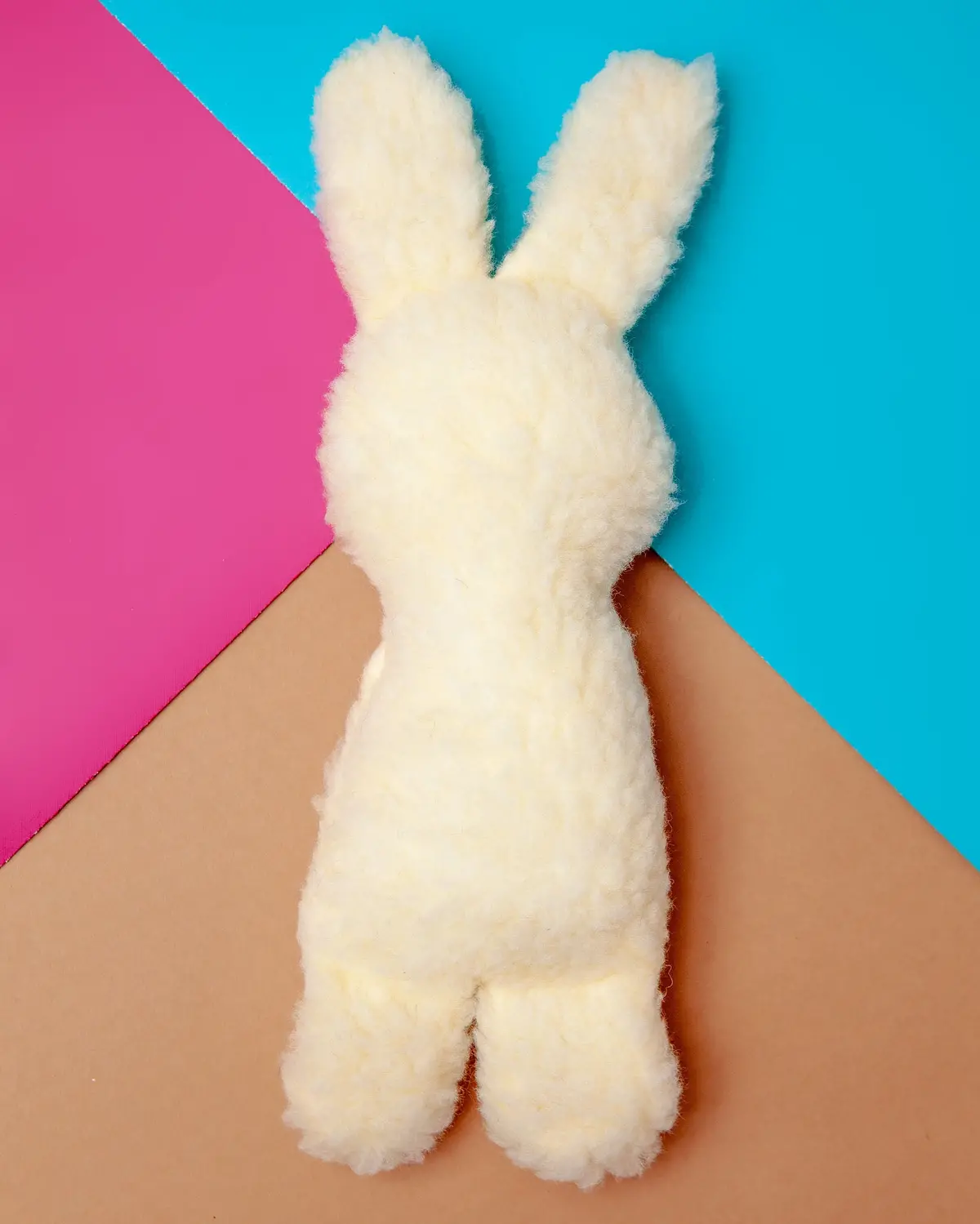 Fluffy Bunny Sherpa Squeaky Dog Toy 1