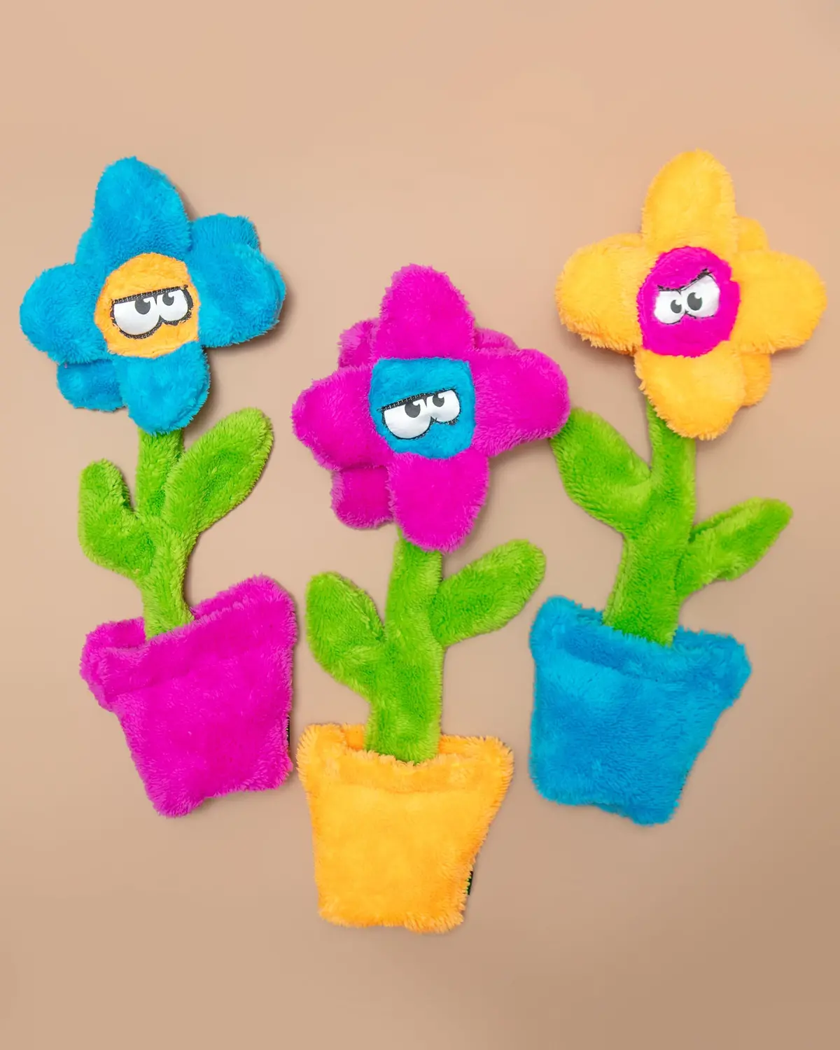 Pretty Potted Flower Unstuffed Dog Toy (Made In The Usa) << Final Sale >> 1