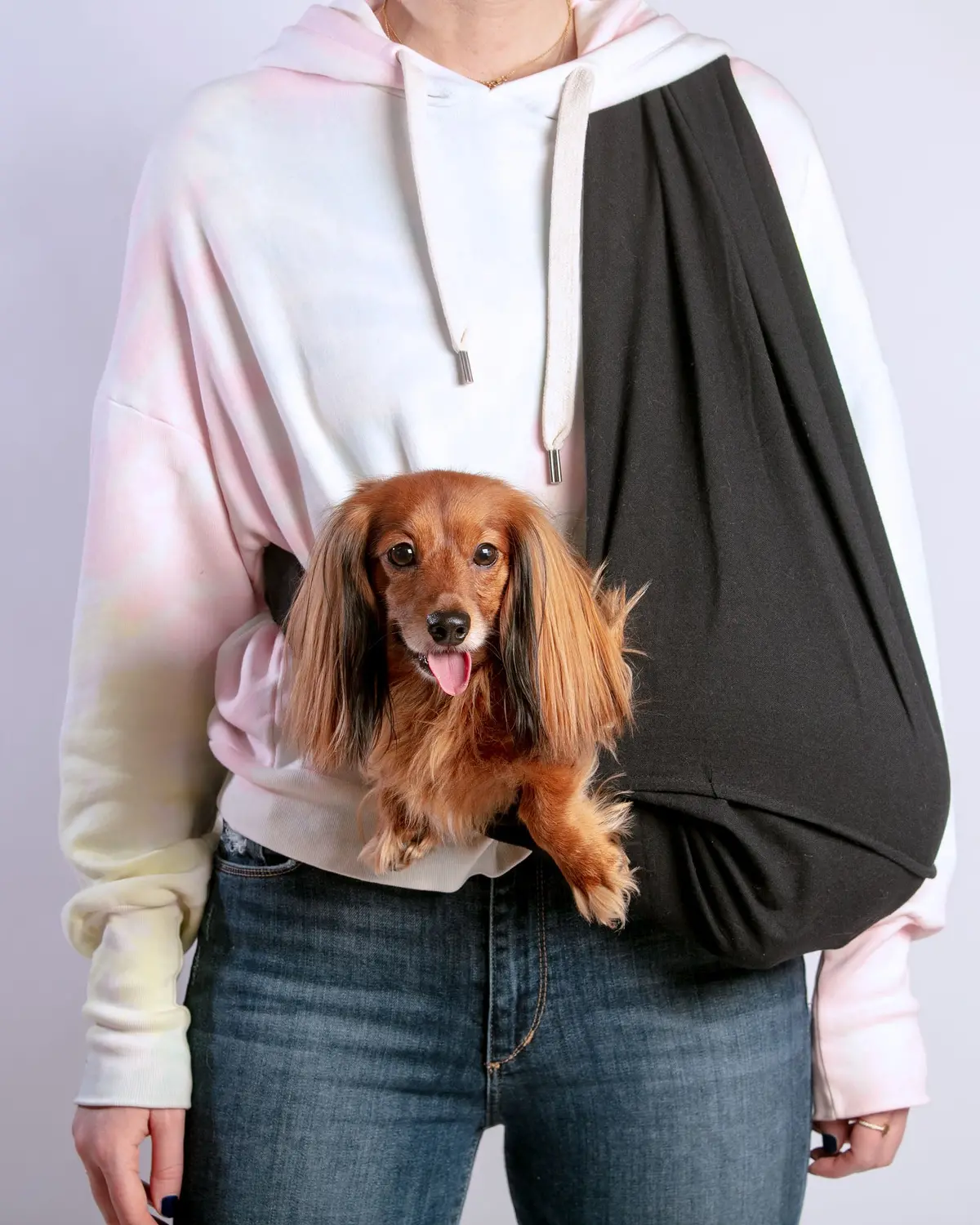 Black Woven Cotton Dog Sling (Final Sale) 1
