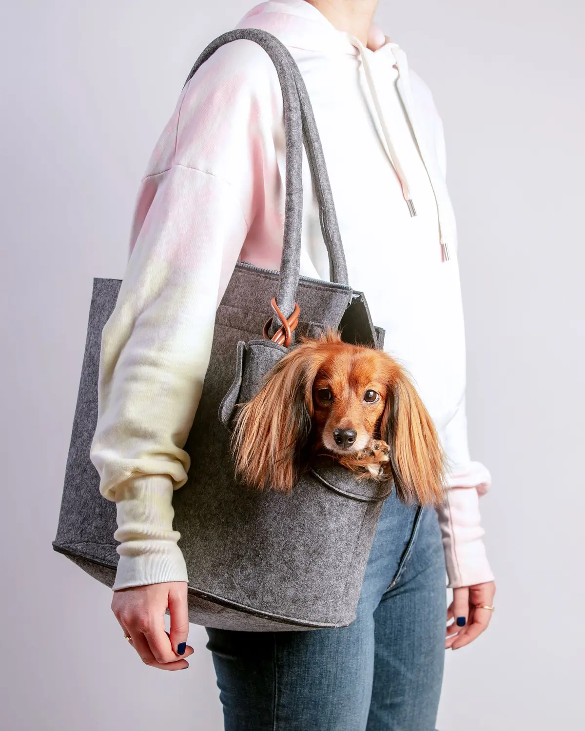 Lightweight Dog Carrier In Soft Ash Grey 1