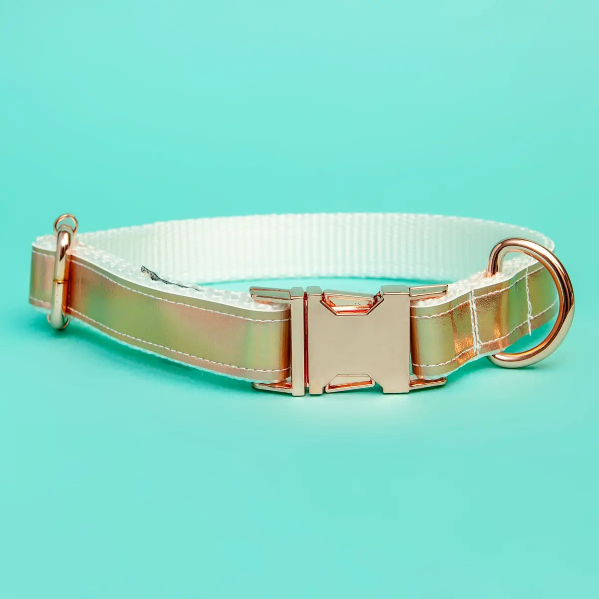 Unicorn Shimmer Vegan Leather Dog Collar (Final Sale) 1