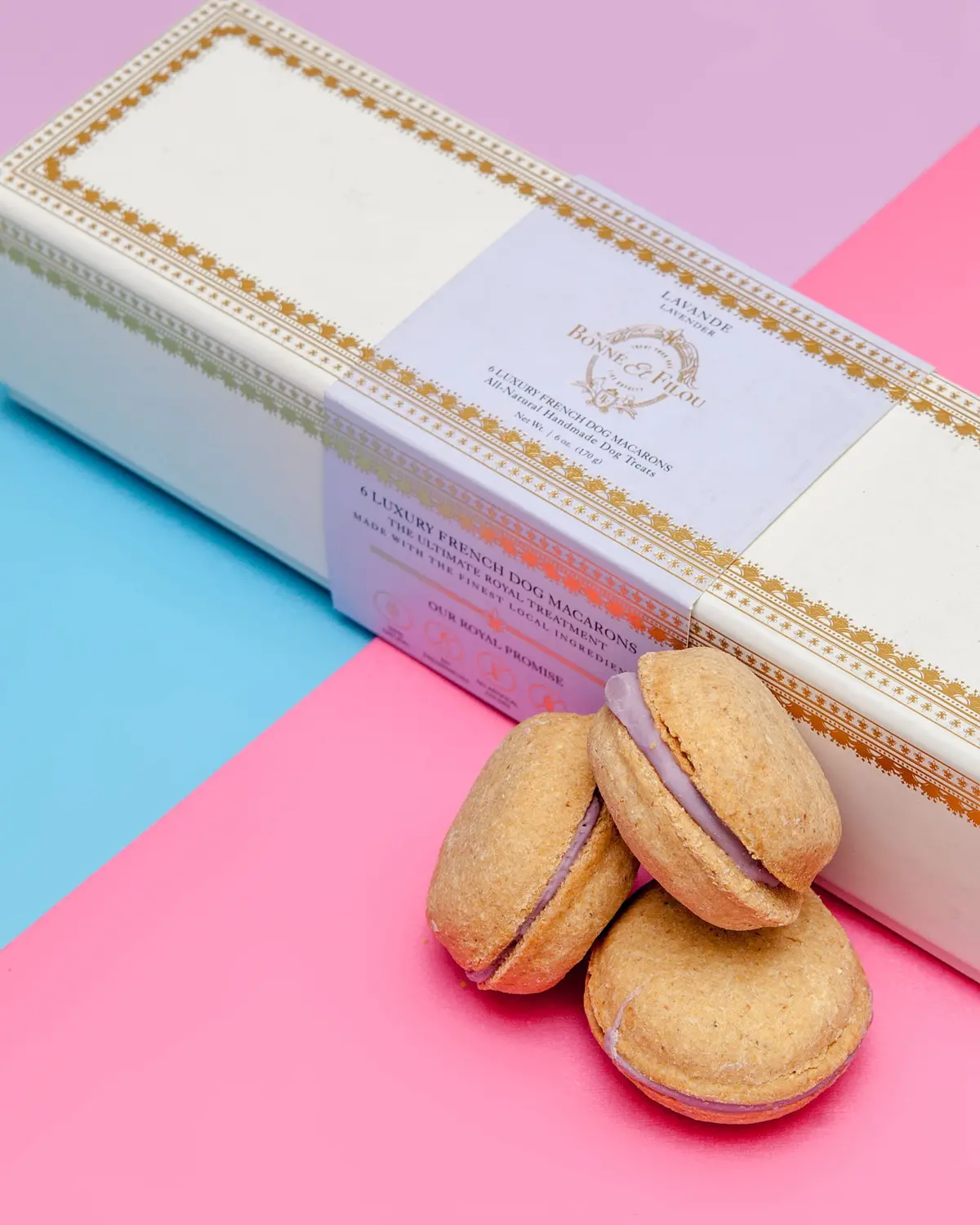 Lavender Macarons Dog Treat Box Set << Final Sale >> 1