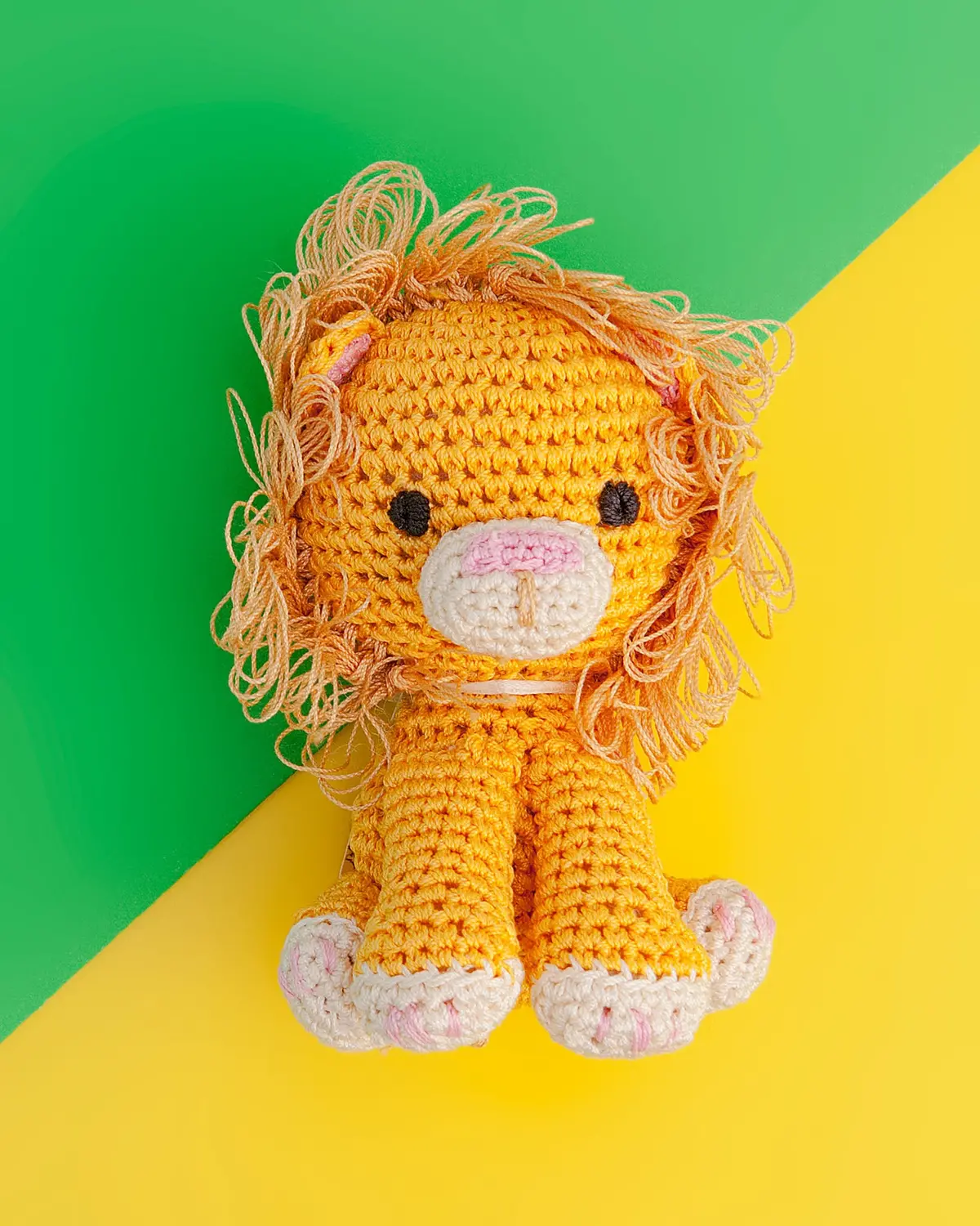 Lion Organic Knit Dog Toy 1