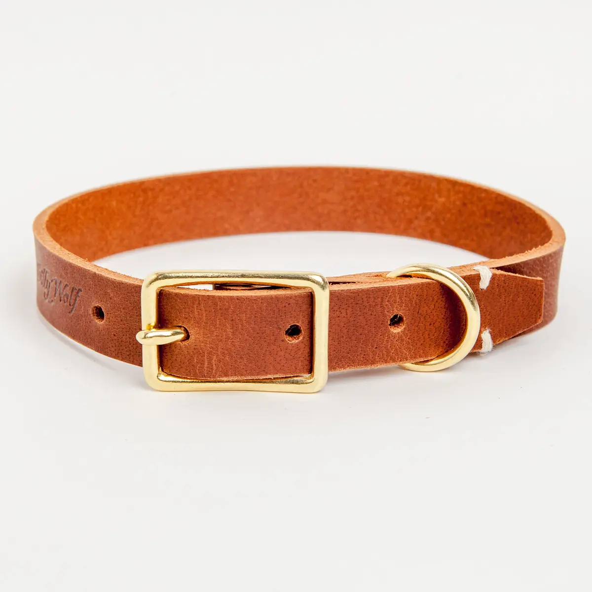 Rambler Leather Dog Collar In Terra 1