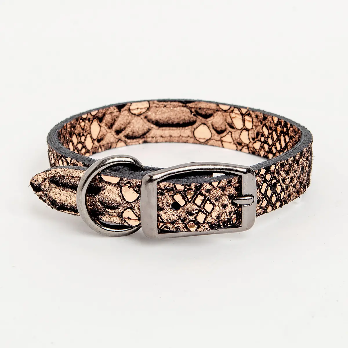Dragon Skin Leather Collar In Copper (Final Sale) 1