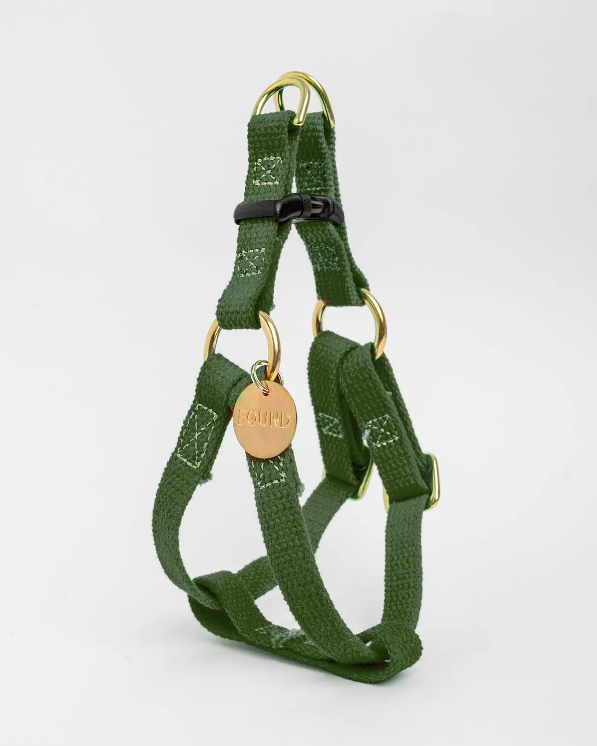 Cotton Webbing Dog Harness In Olive (Made In The Usa) (Final Sale) 1