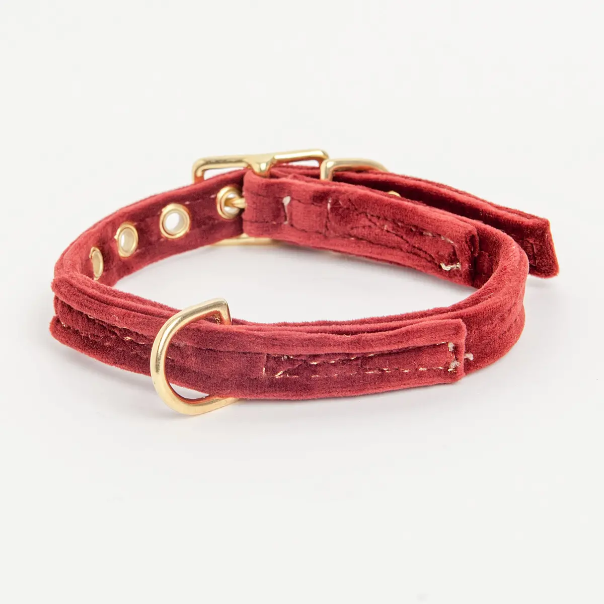 Velvet Collar In Burgundy (Final Sale) 2
