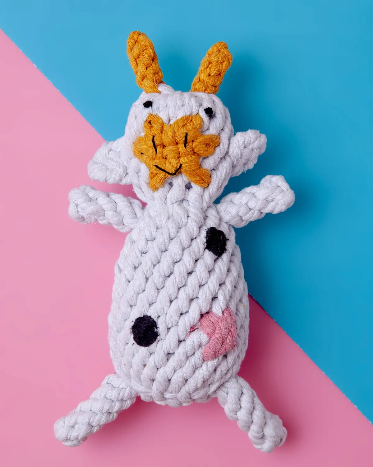 Claire The Cow Rope Dog Toy 1