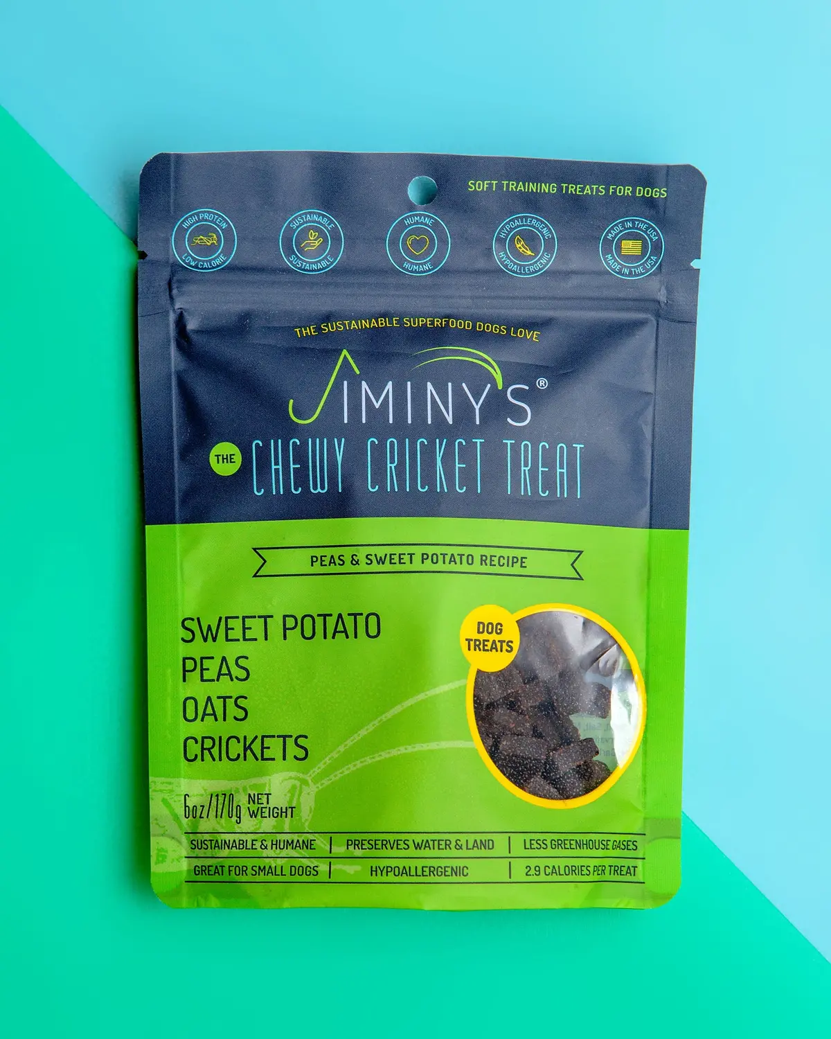 Cricket Dog Treats In Sweet Potato And Peas 1