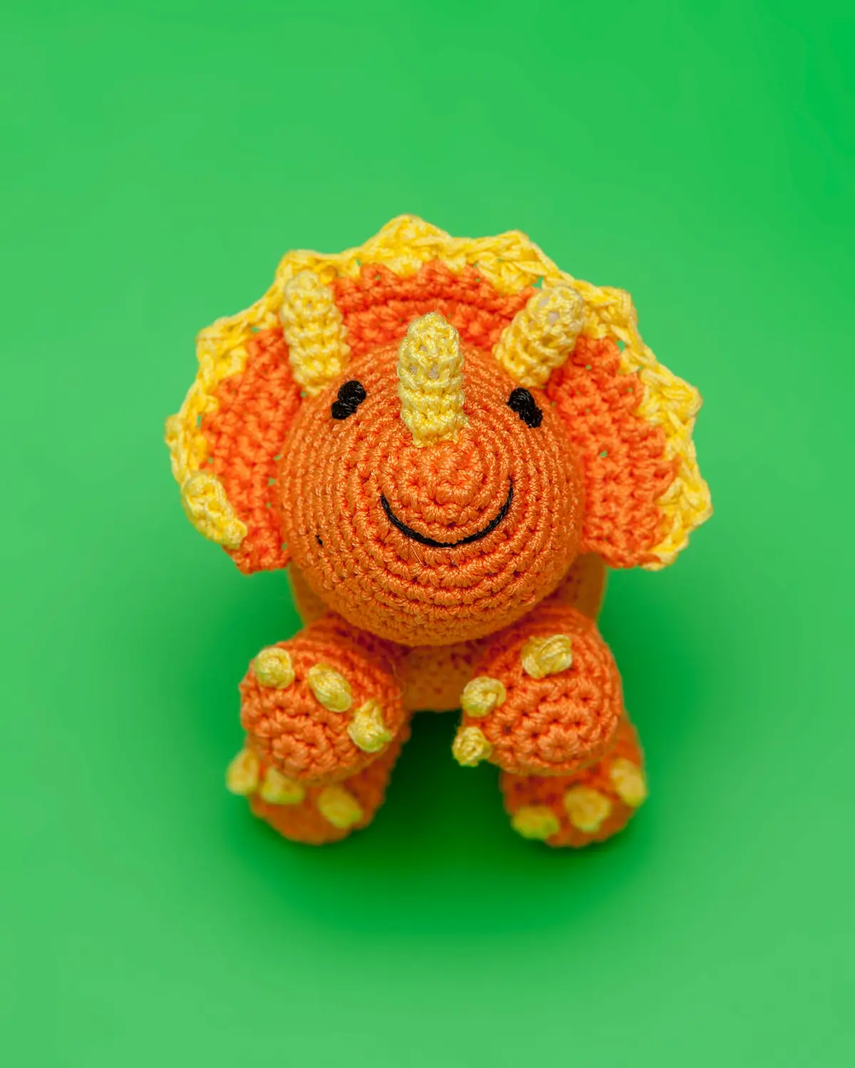 Triceratops Organic Knit Dog Toy 1
