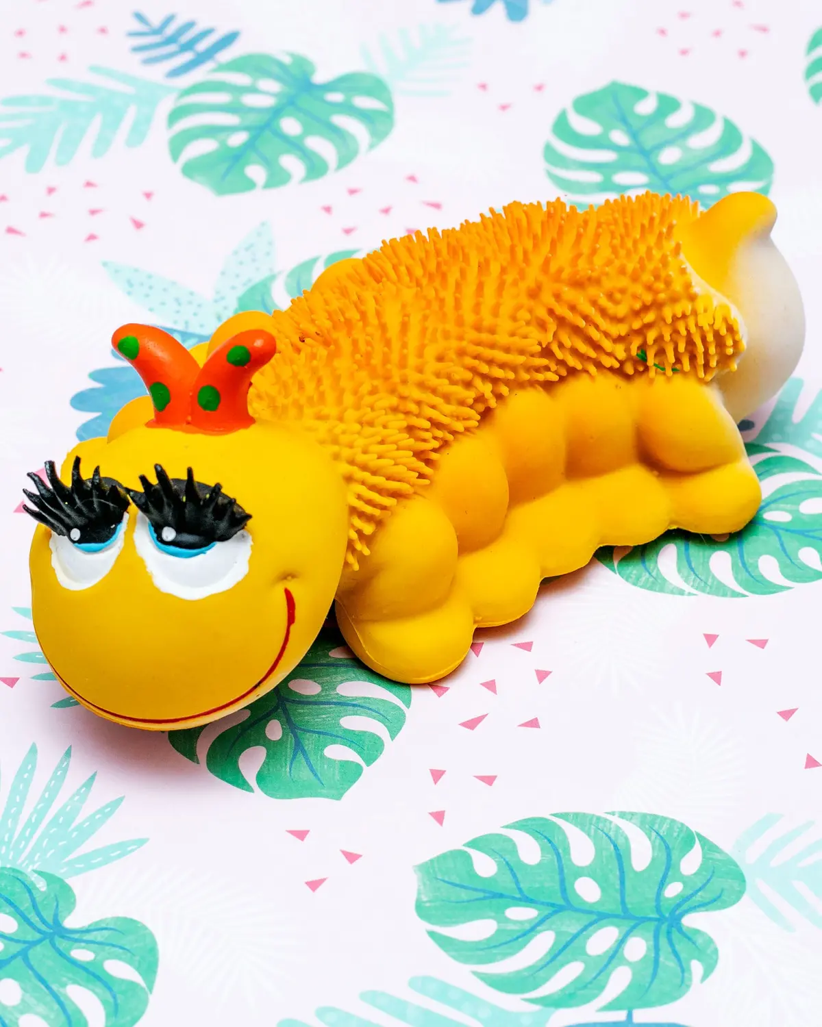 Cutie Caterpillar Soft Squeaky Latex Dog Toy 1
